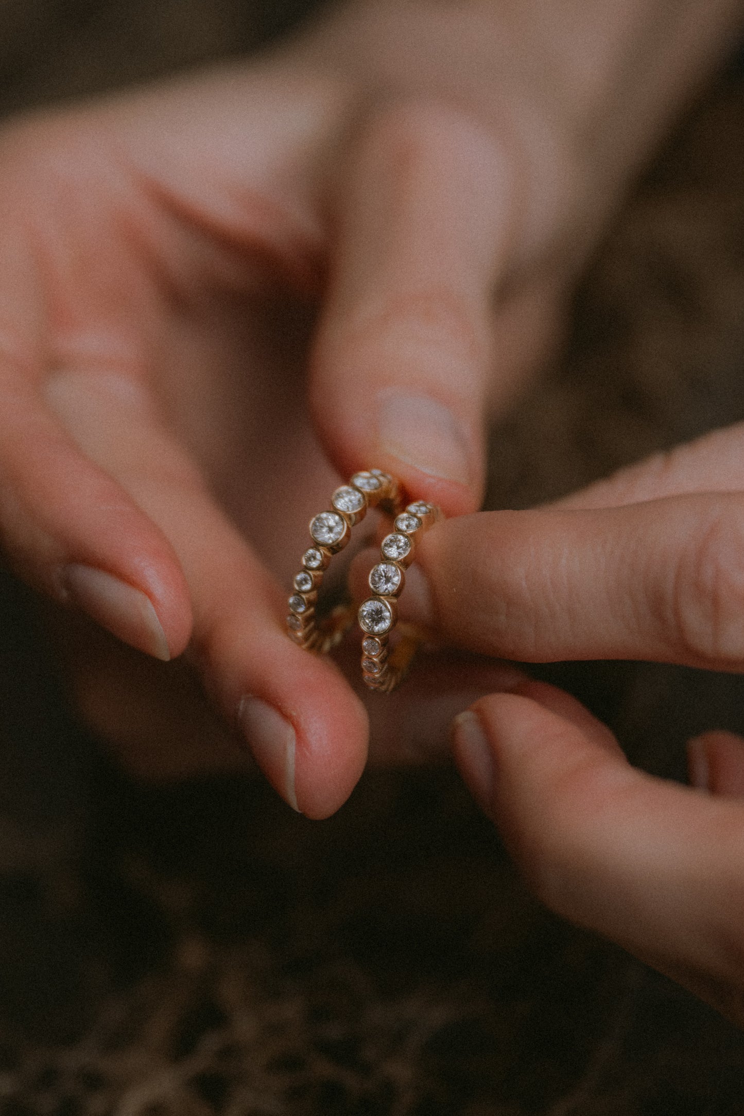 Made to Order | April First 14k Gold Bezel Ombre Ring