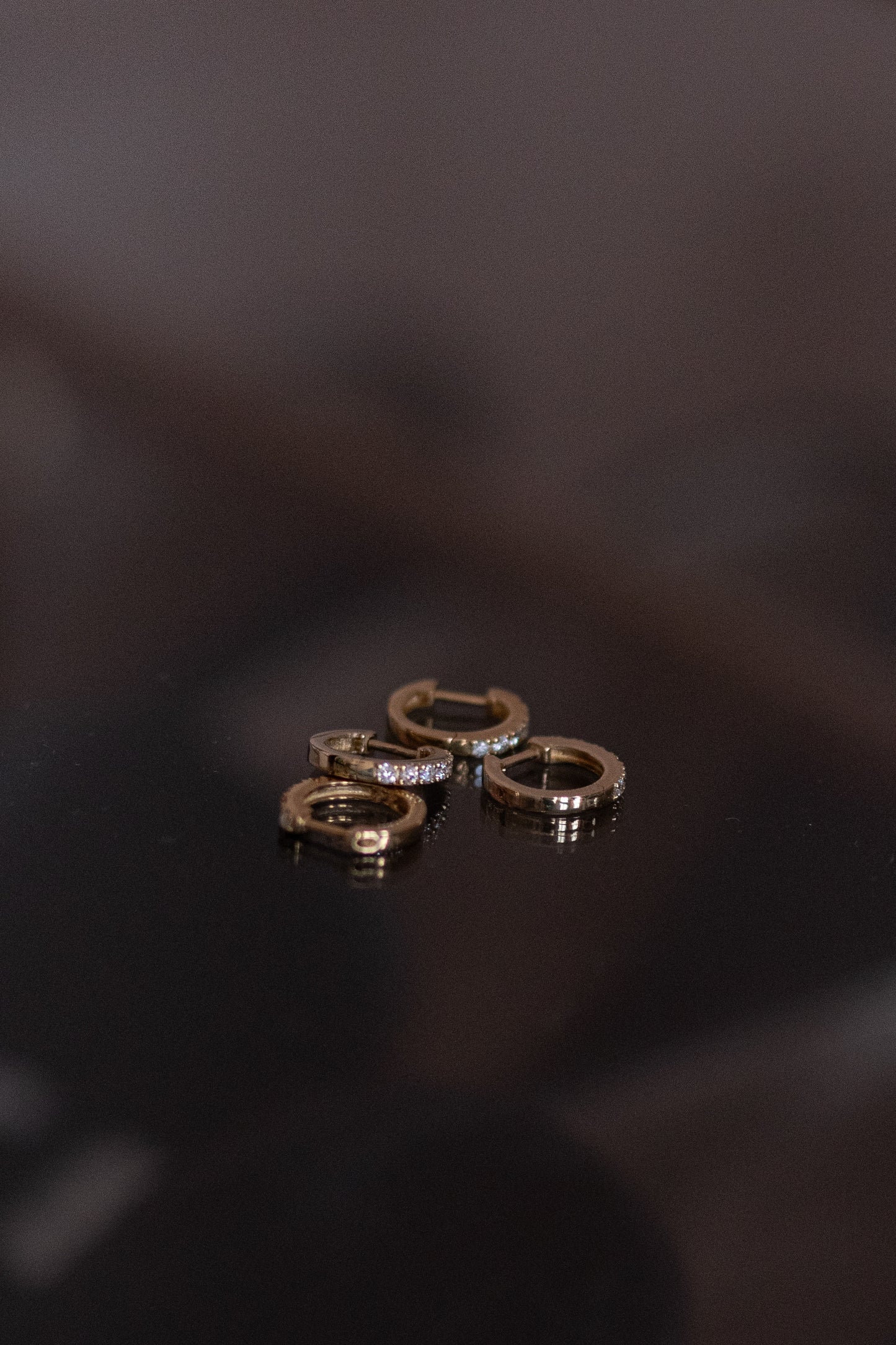 April First 14k Gold Penelope Diamond Huggie