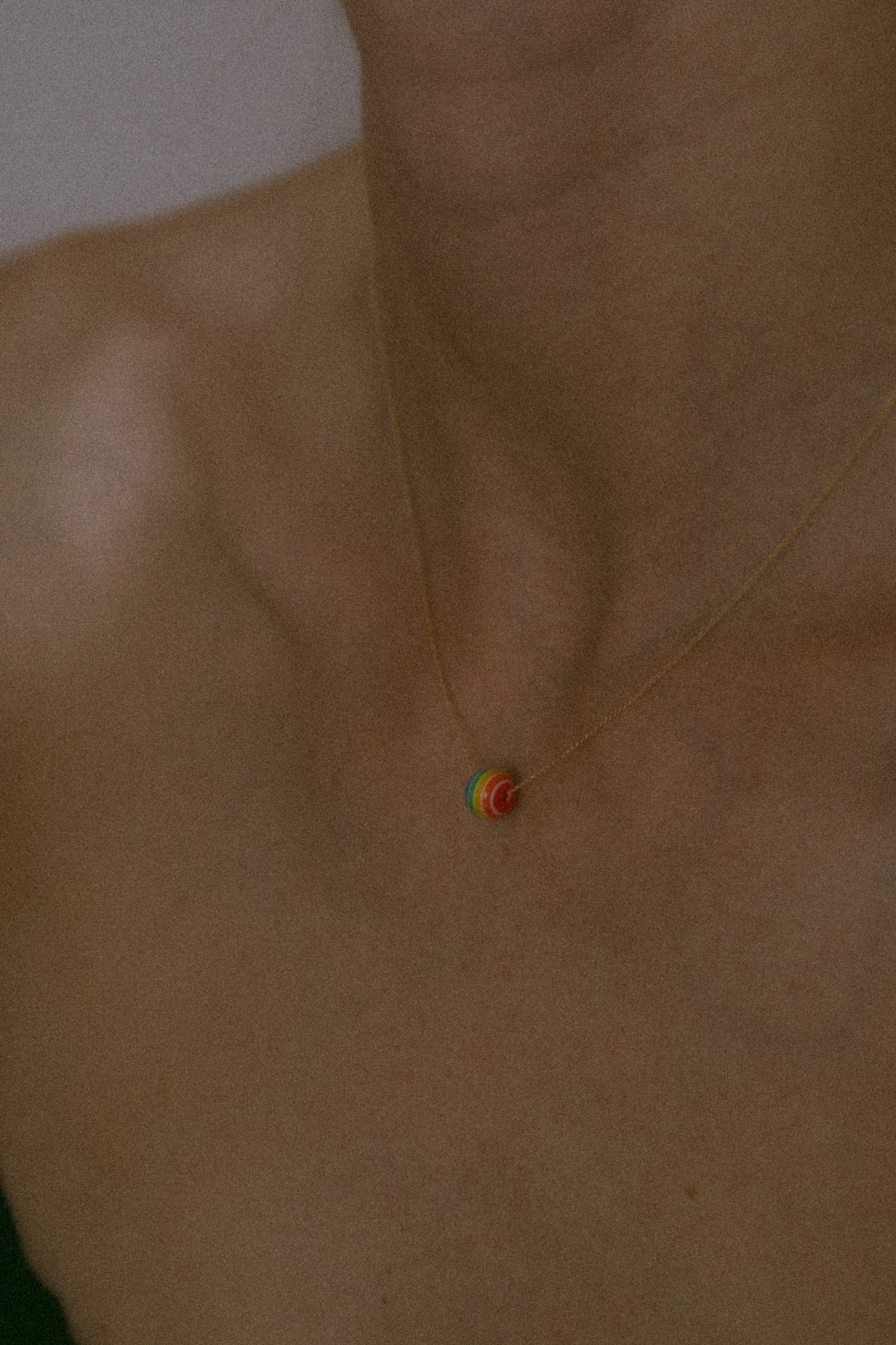 April First 14k Gold Rainbow Necklace Mini