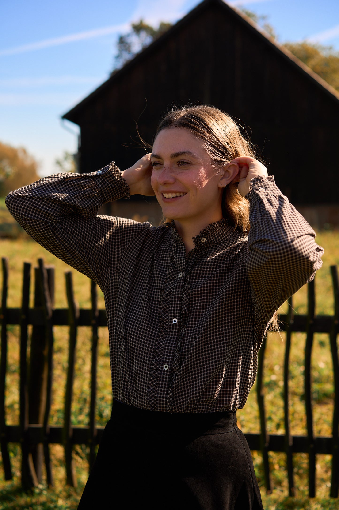 Amelie Shirt Black Check