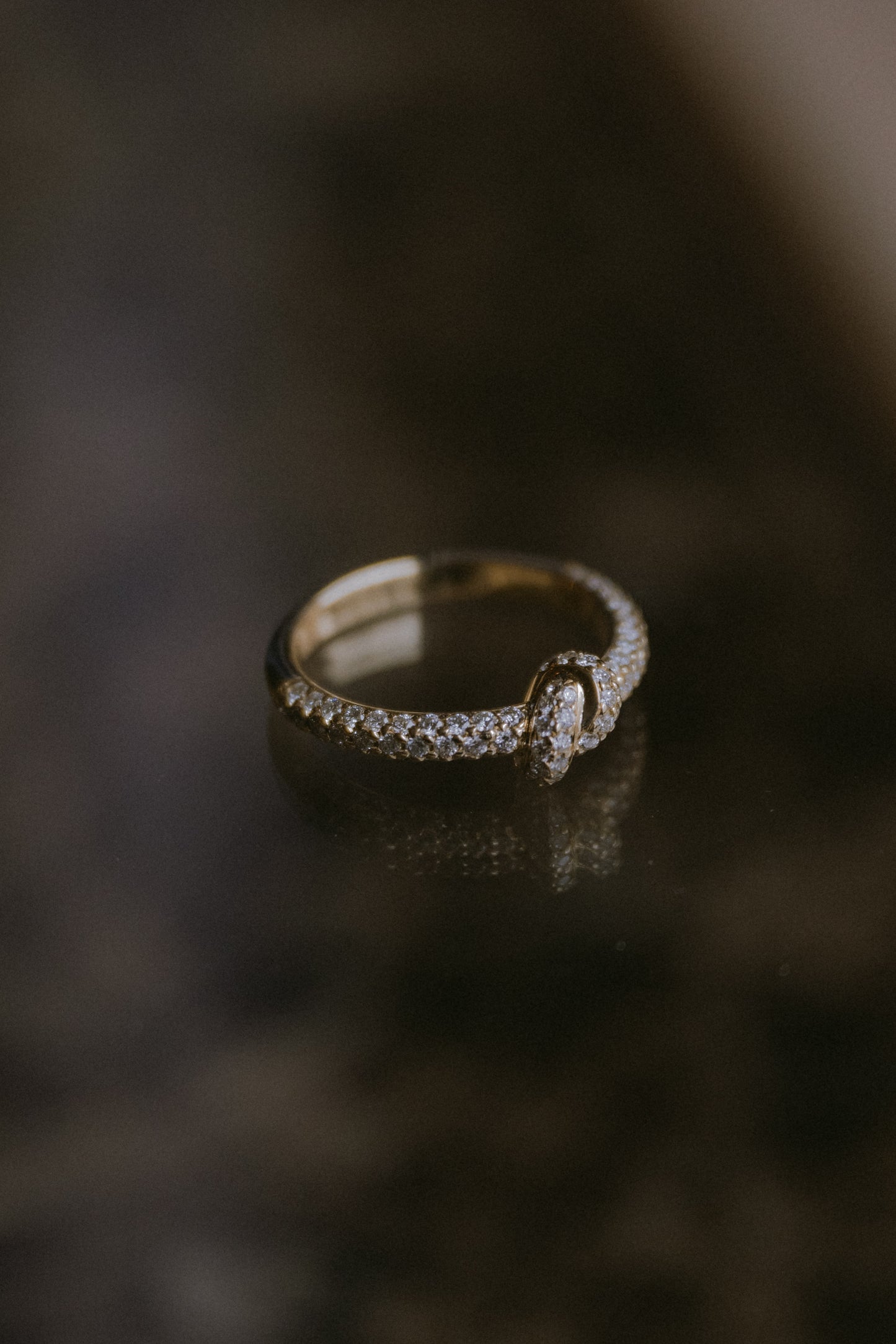 Made to Order | April First 14k Gold Knot Ring Pavé