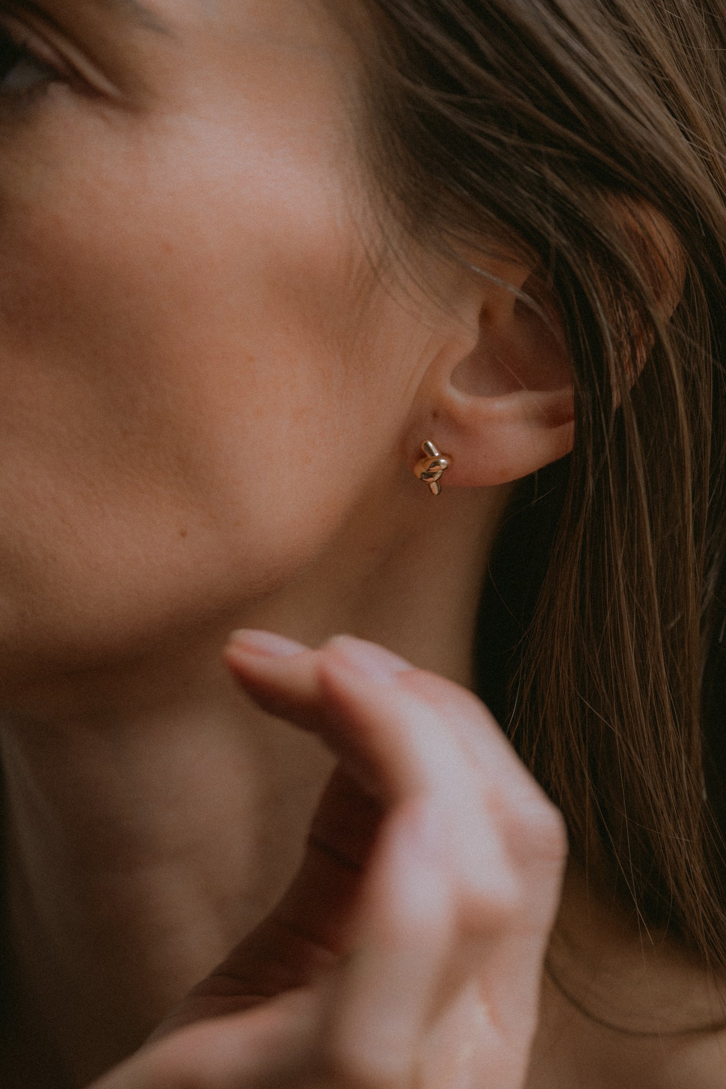 April First 14k Gold Knot Studs