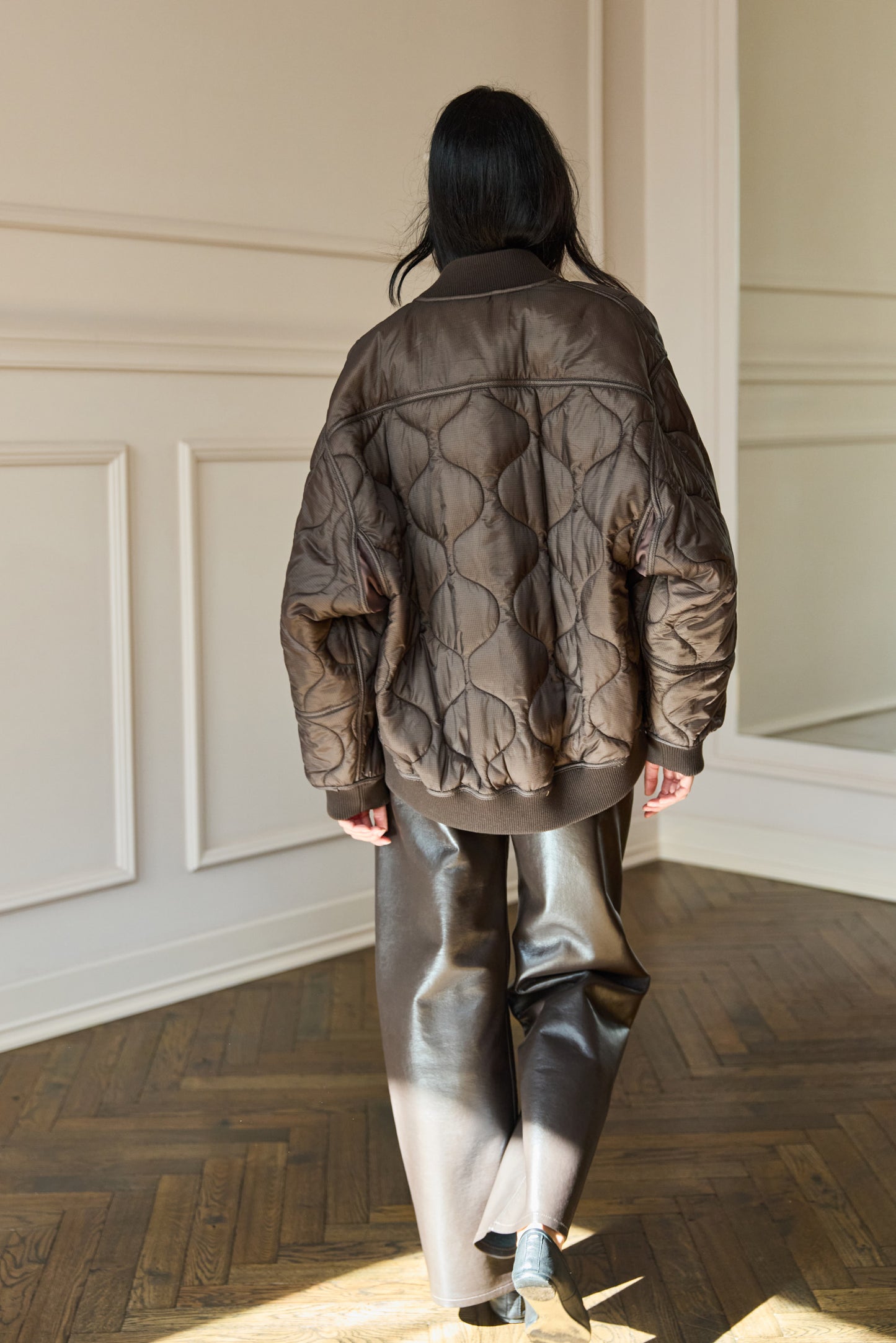 Isla Quilted Jacket Brown
