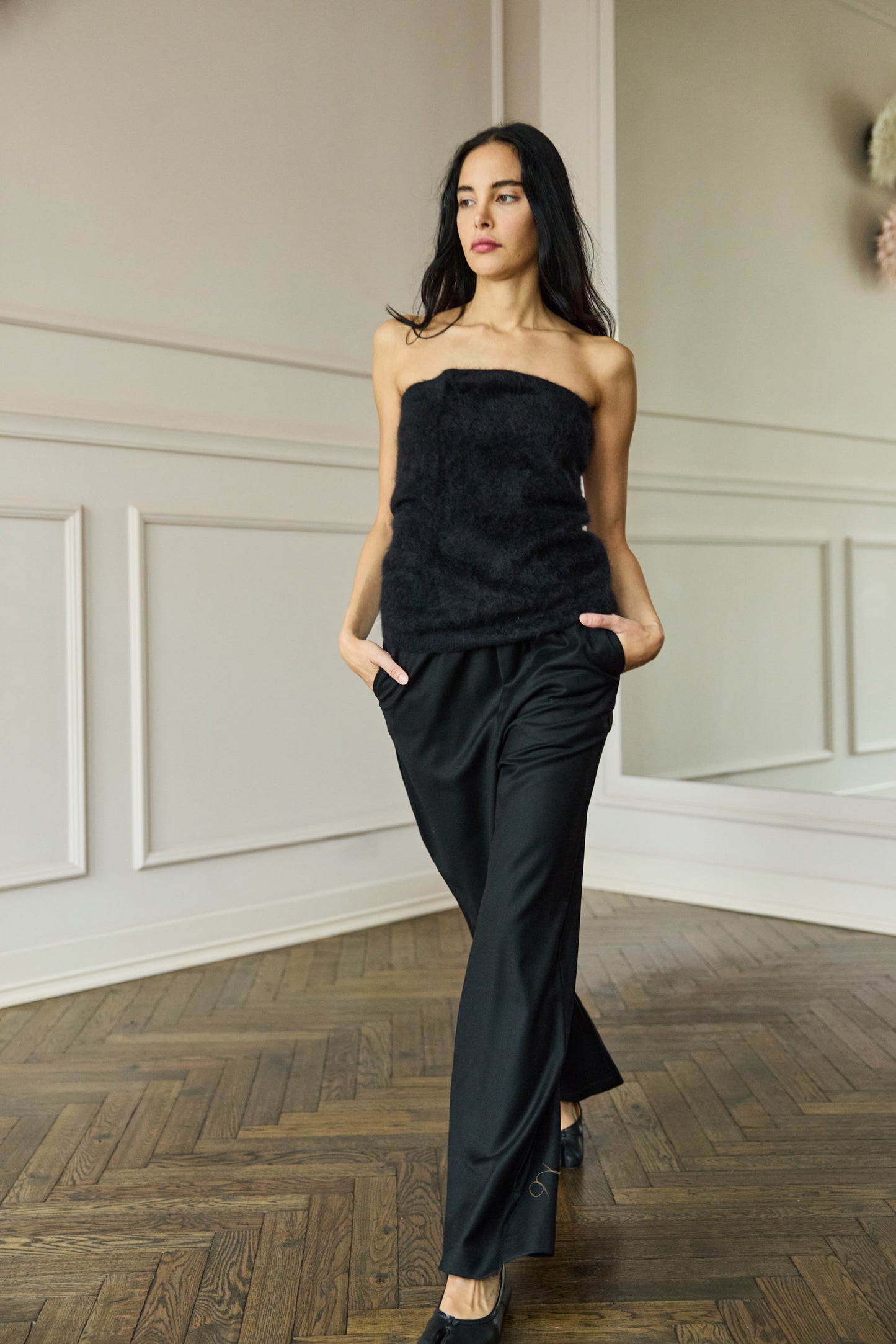 Brushed Cashmere Bustier