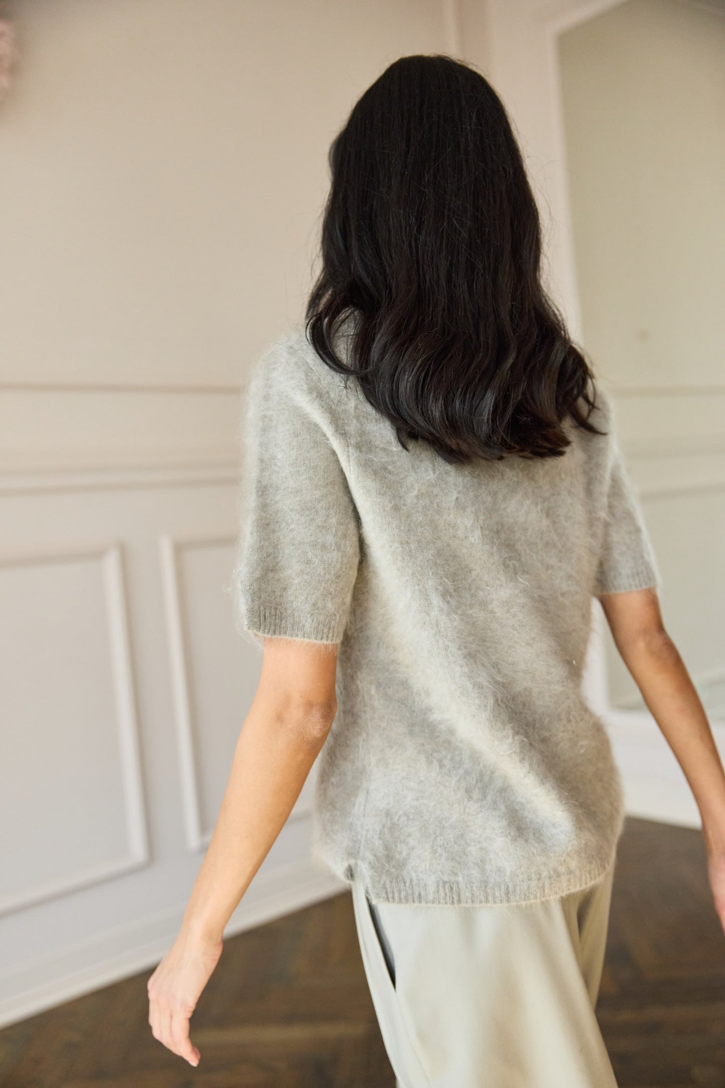Brushed Cashmere Shirt Greige
