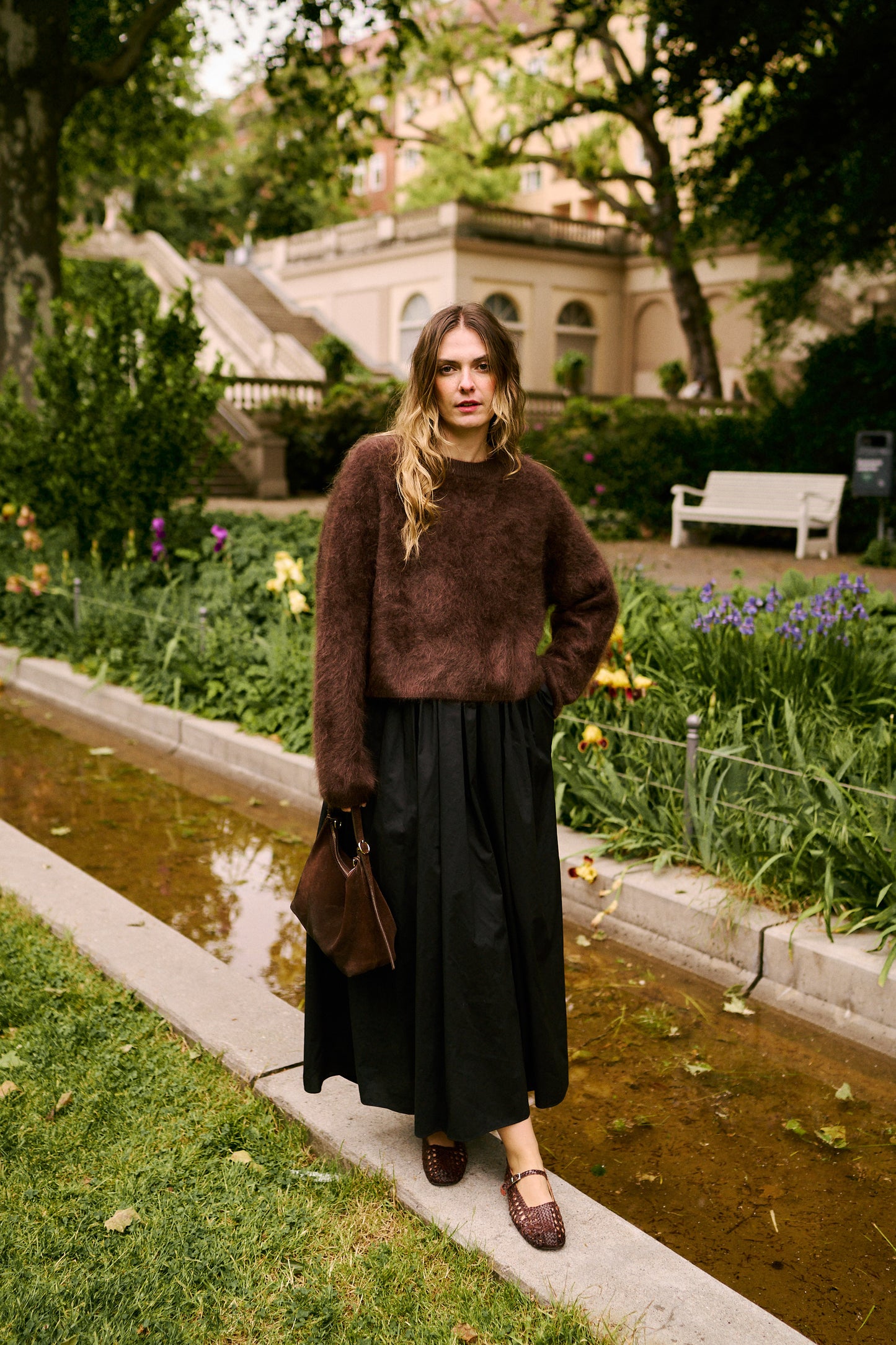 Brushed Cashmere Knit Chocolate