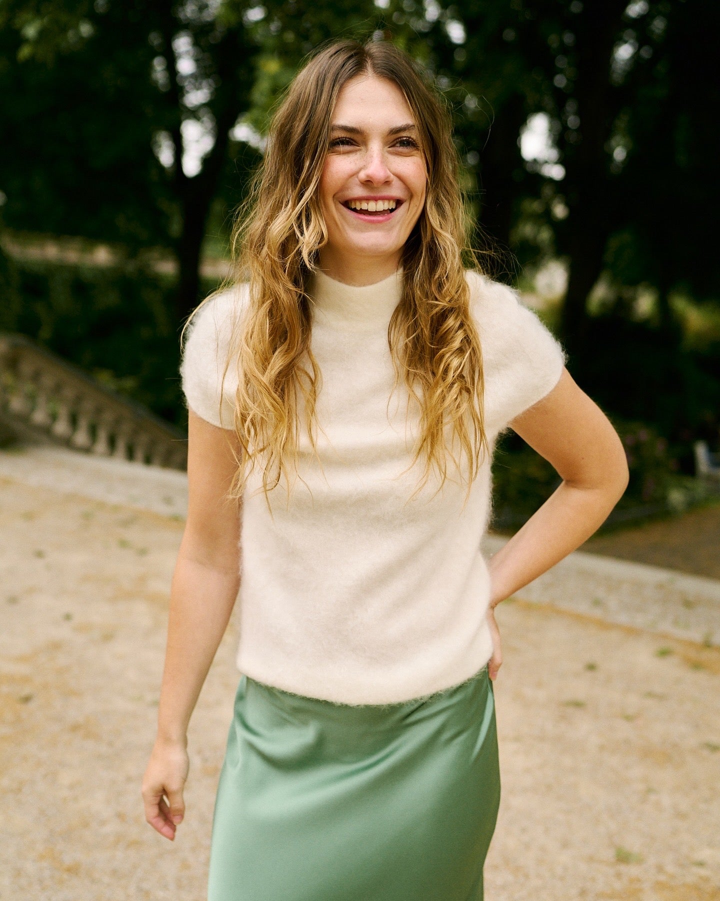 Brushed Cashmere Shirt White