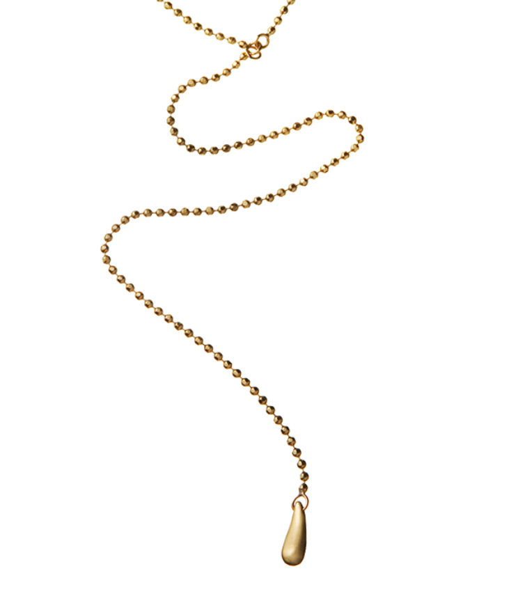 April First 14k Gold Drop Lariat