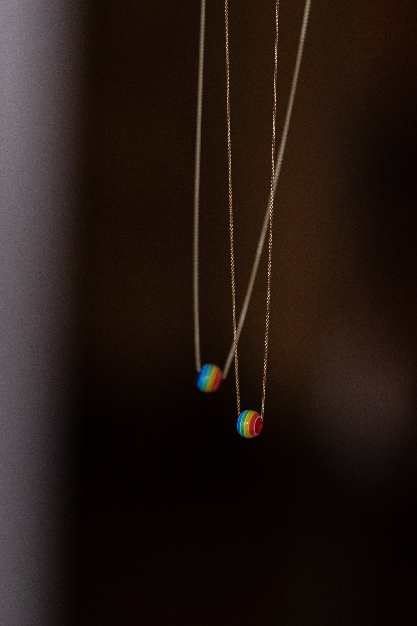 April First 14k Gold Rainbow Necklace Mini