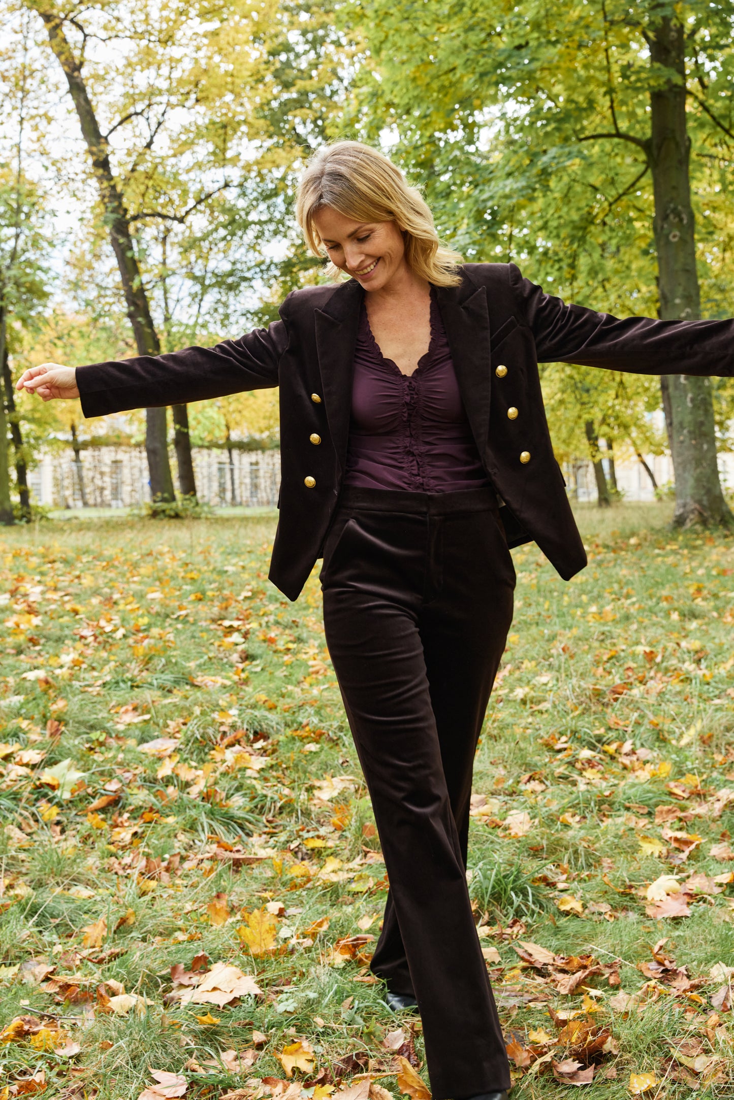 April-First-Berlin-ALC-Beckett-Blouse-Sophie-Velvet-Pants-Chelsea-Velvet-Jacket