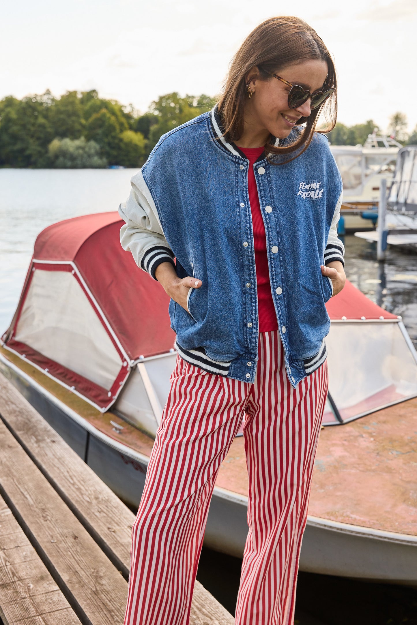 Denim Varsity Jacket