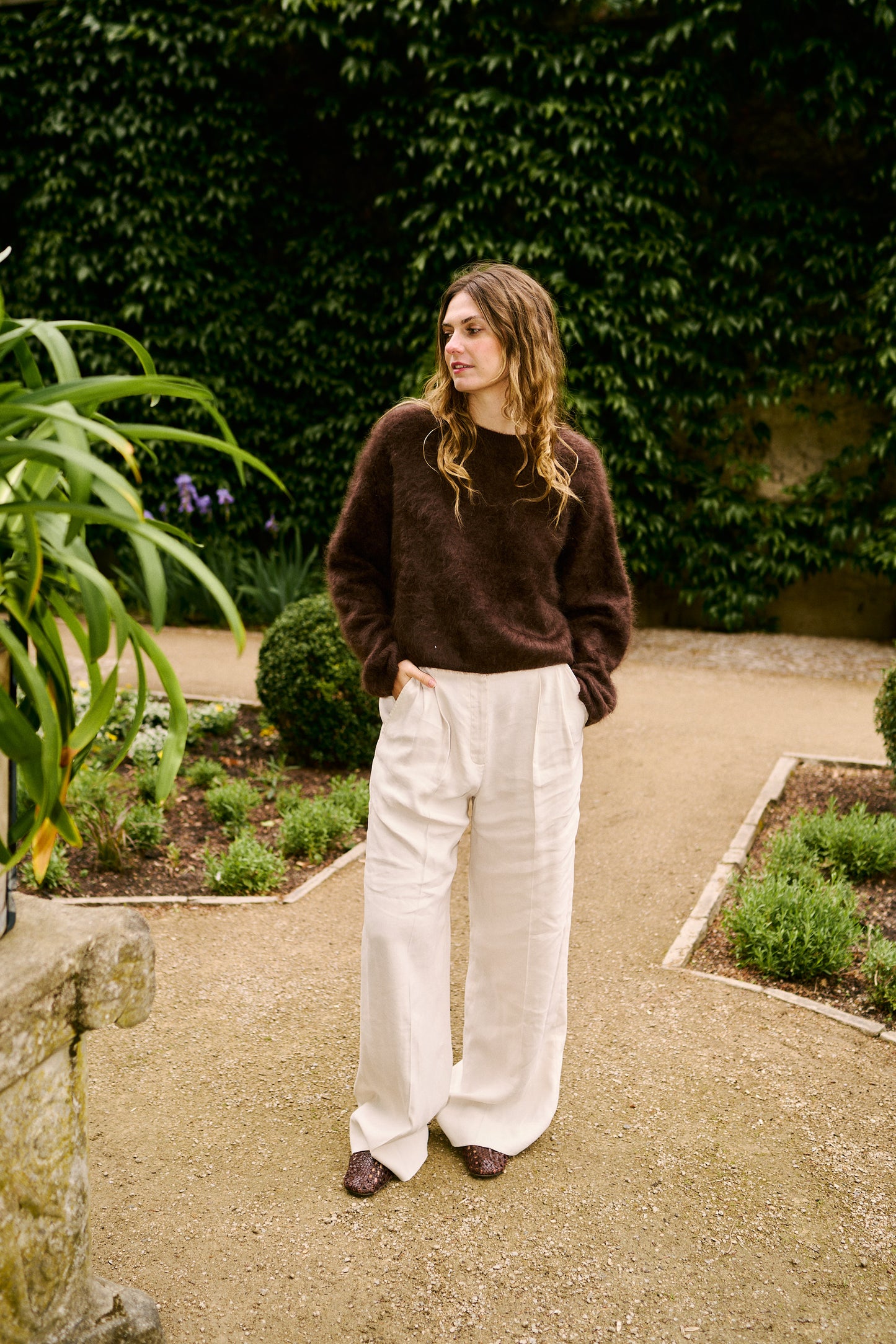 Brushed Cashmere Knit Chocolate