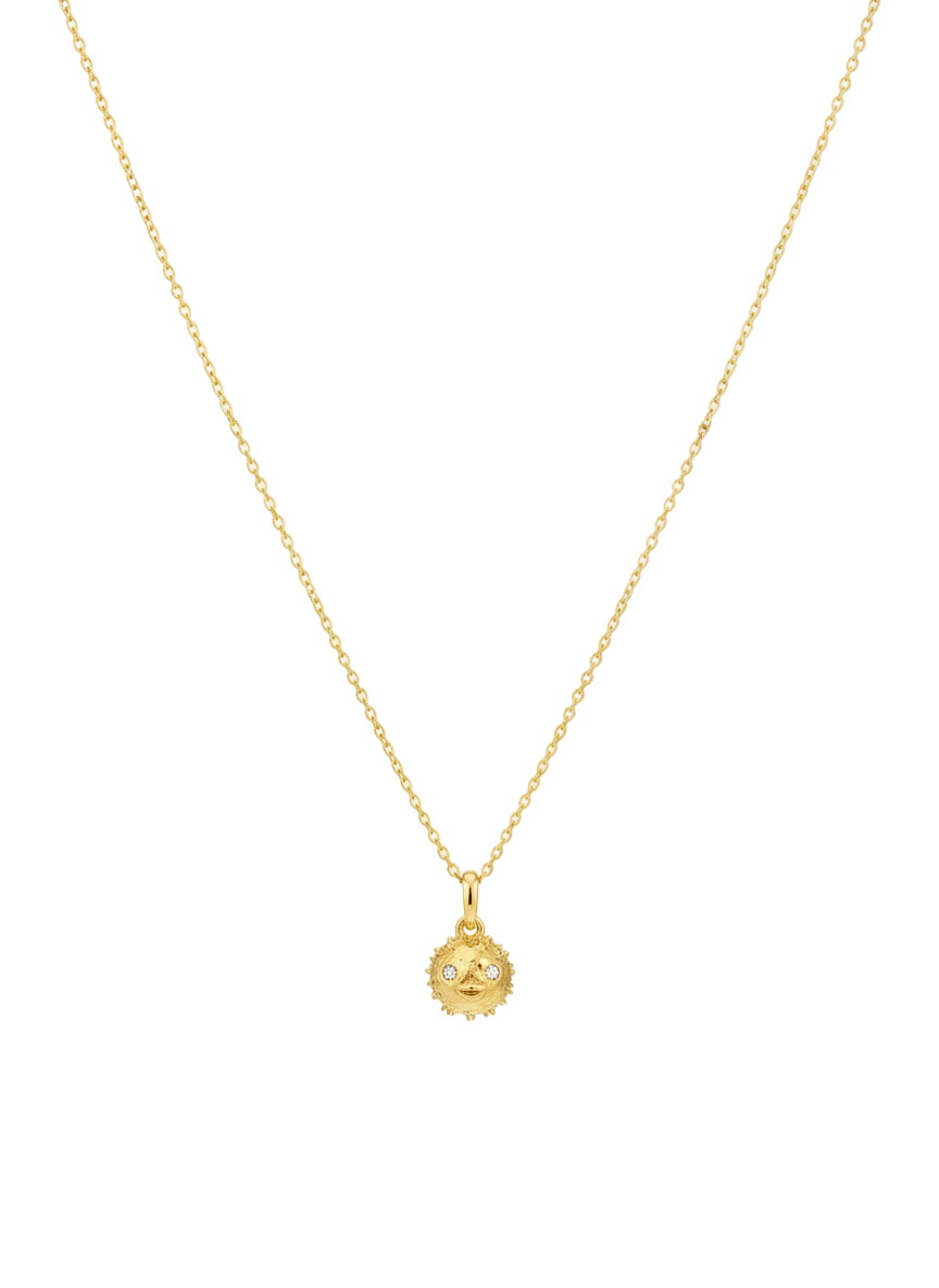 14k Gold Puffer Fish Necklace