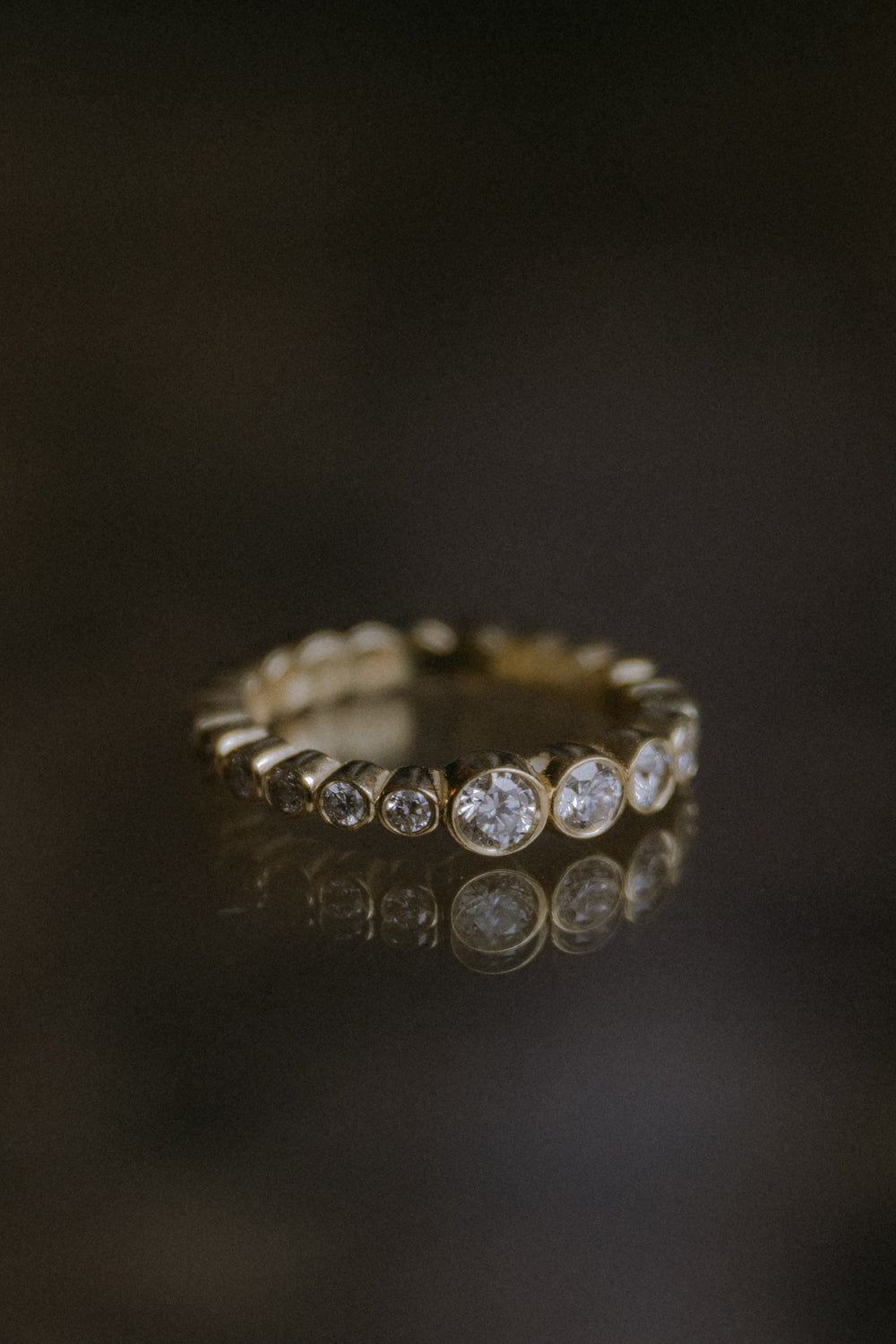 Made to Order | April First 14k Gold Bezel Ombre Ring