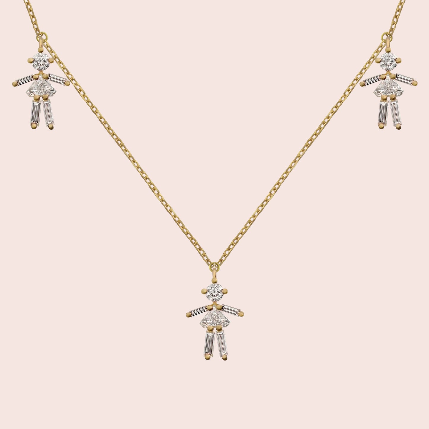 
                  
                    18k Gold 3 Little Ones Diamond Necklace
                  
                