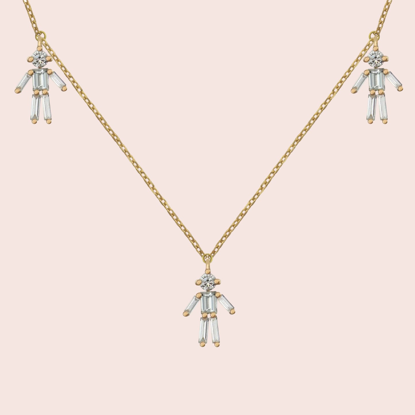 
                  
                    18k Gold 3 Little Ones Diamond Necklace
                  
                