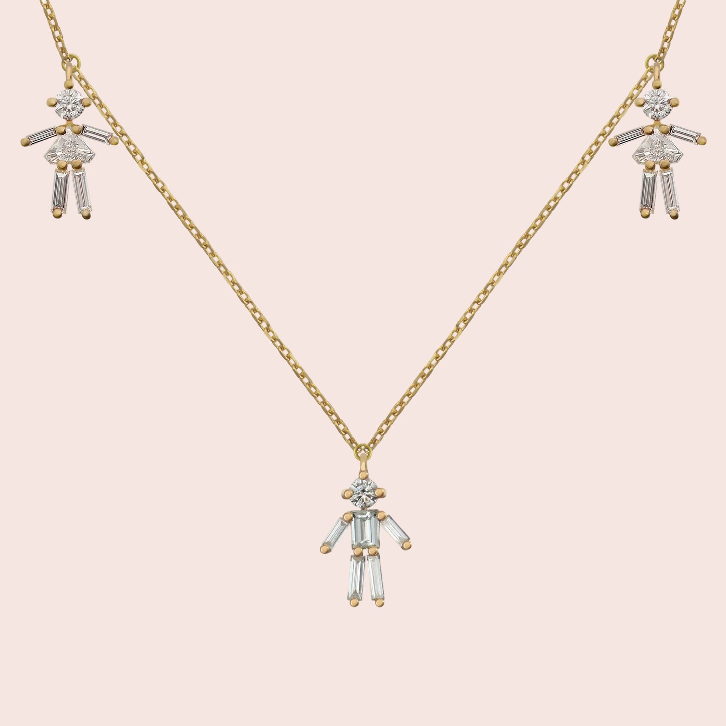 
                  
                    18k Gold 3 Little Ones Diamond Necklace
                  
                