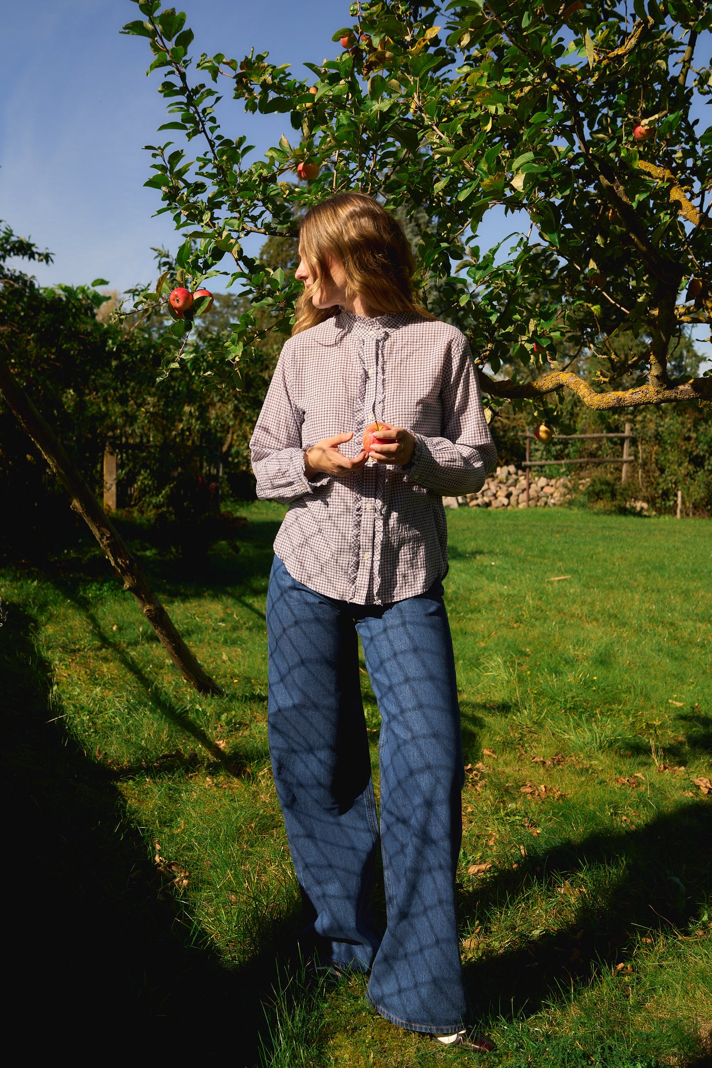 
                  
                    Amelie Shirt Blue Check
                  
                