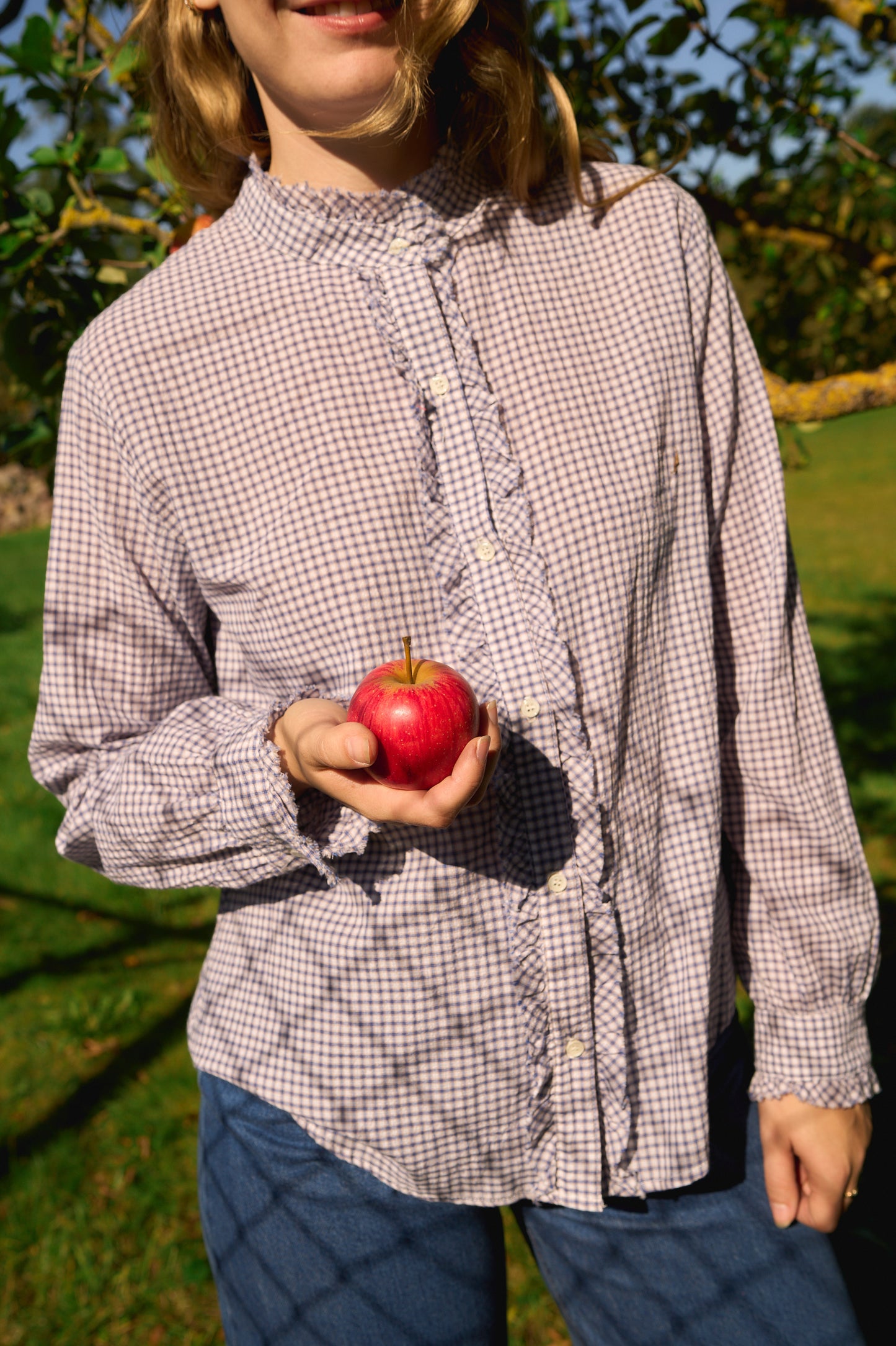 
                  
                    Amelie Shirt Blue Check
                  
                