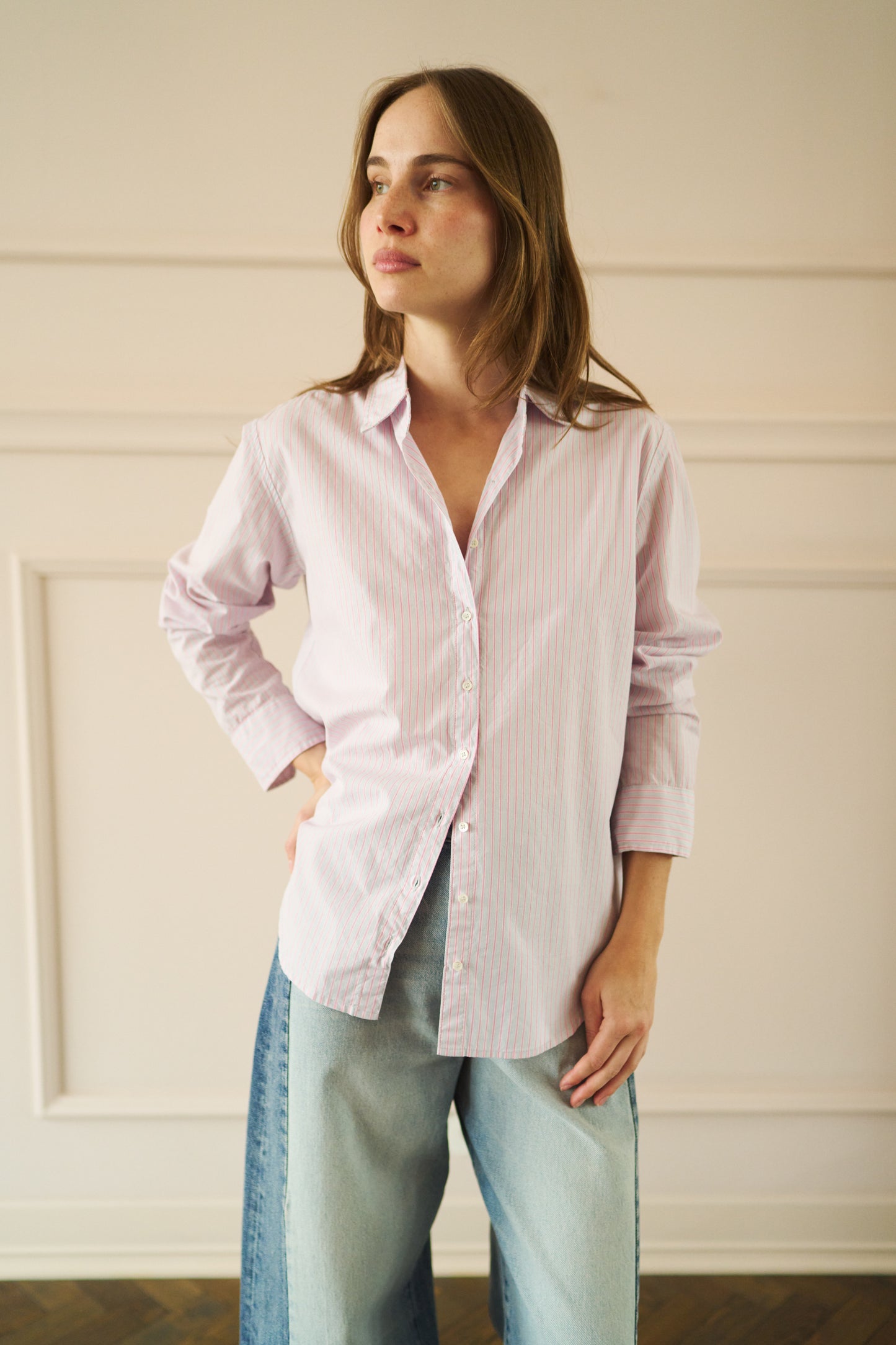 
                  
                    Beau Shirt Pink Stripes
                  
                