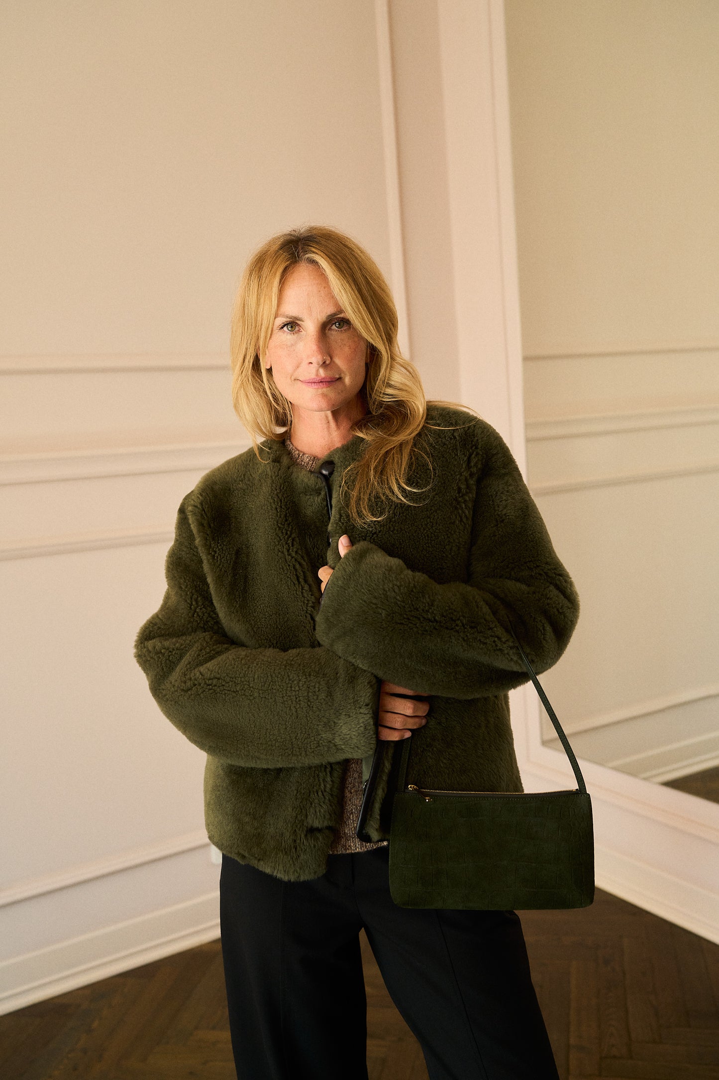 
                  
                    Bolero Jacket Shearling Green
                  
                