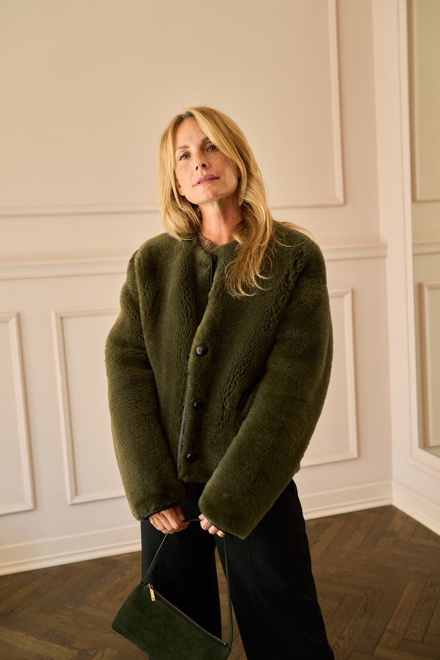 
                  
                    Bolero Jacket Shearling Green
                  
                