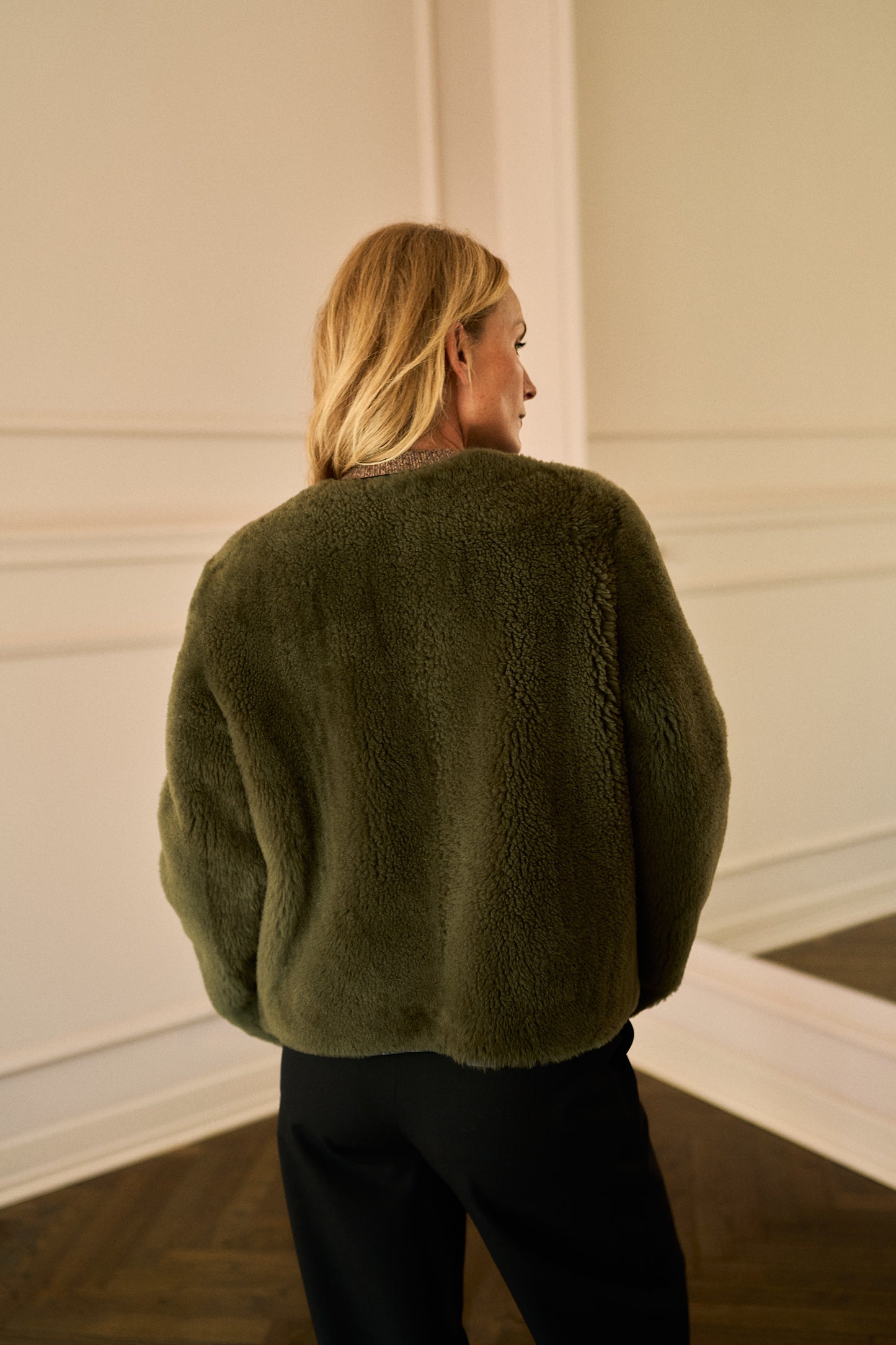 
                  
                    Bolero Jacket Shearling Green
                  
                