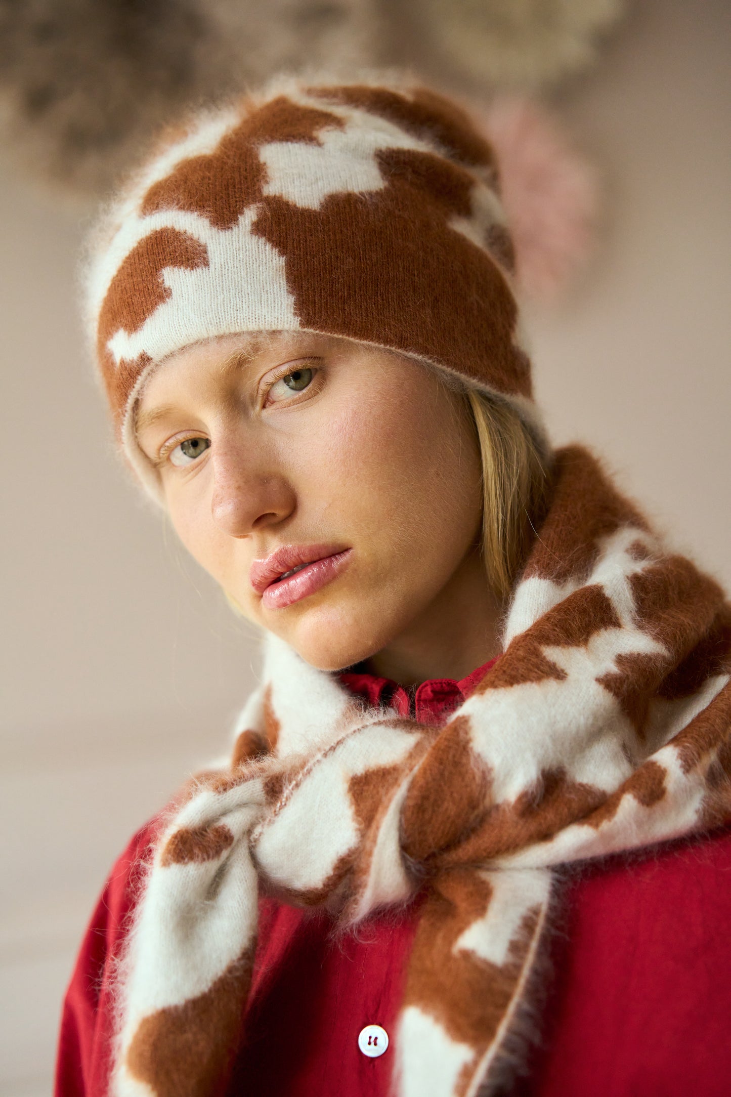 
                  
                    Grizzly Cowhide Hat Cream/Burnt Sienna
                  
                