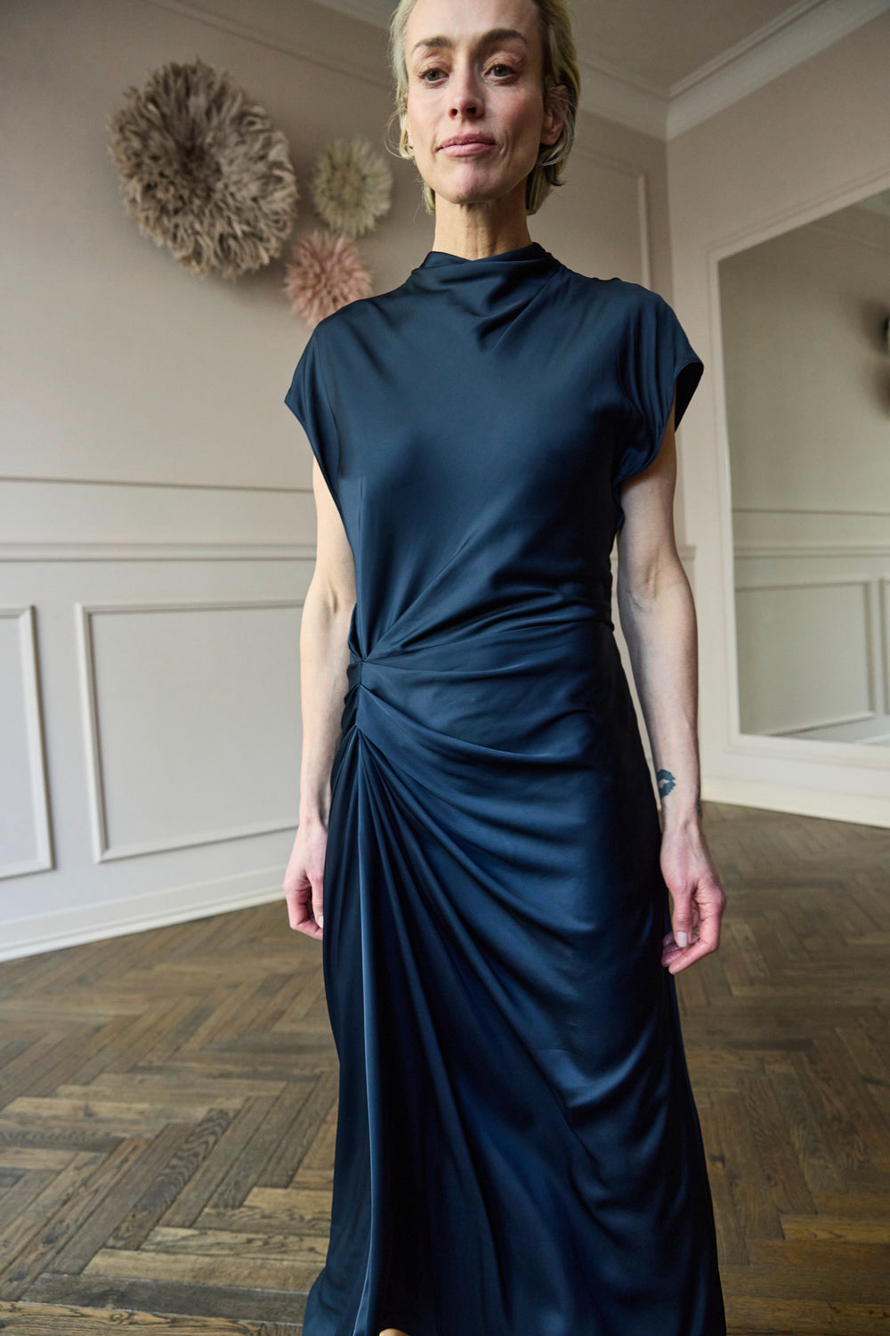 A.L.C. Alma Midi Dress Midnight