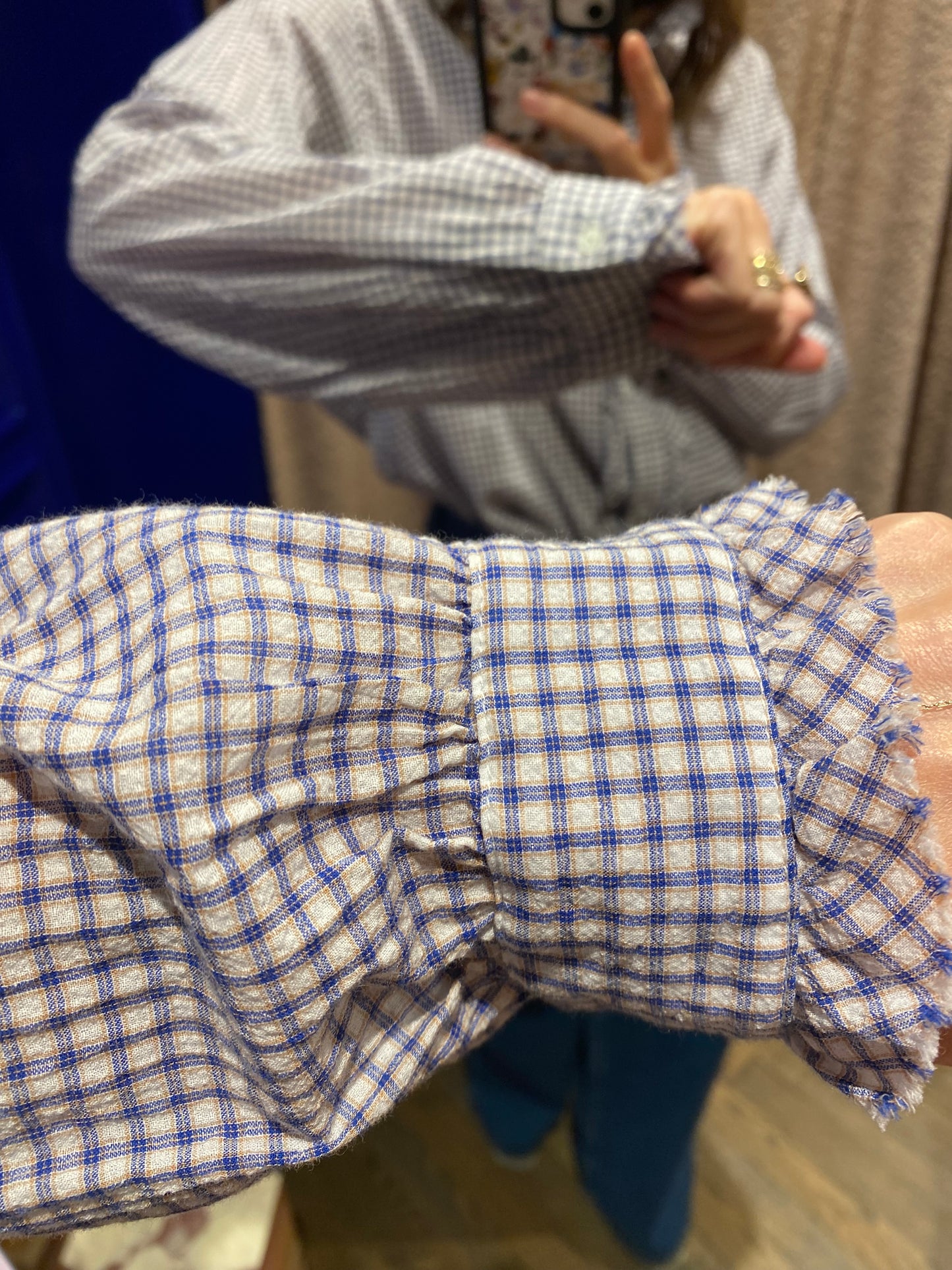 
                  
                    Amelie Shirt Blue Check
                  
                