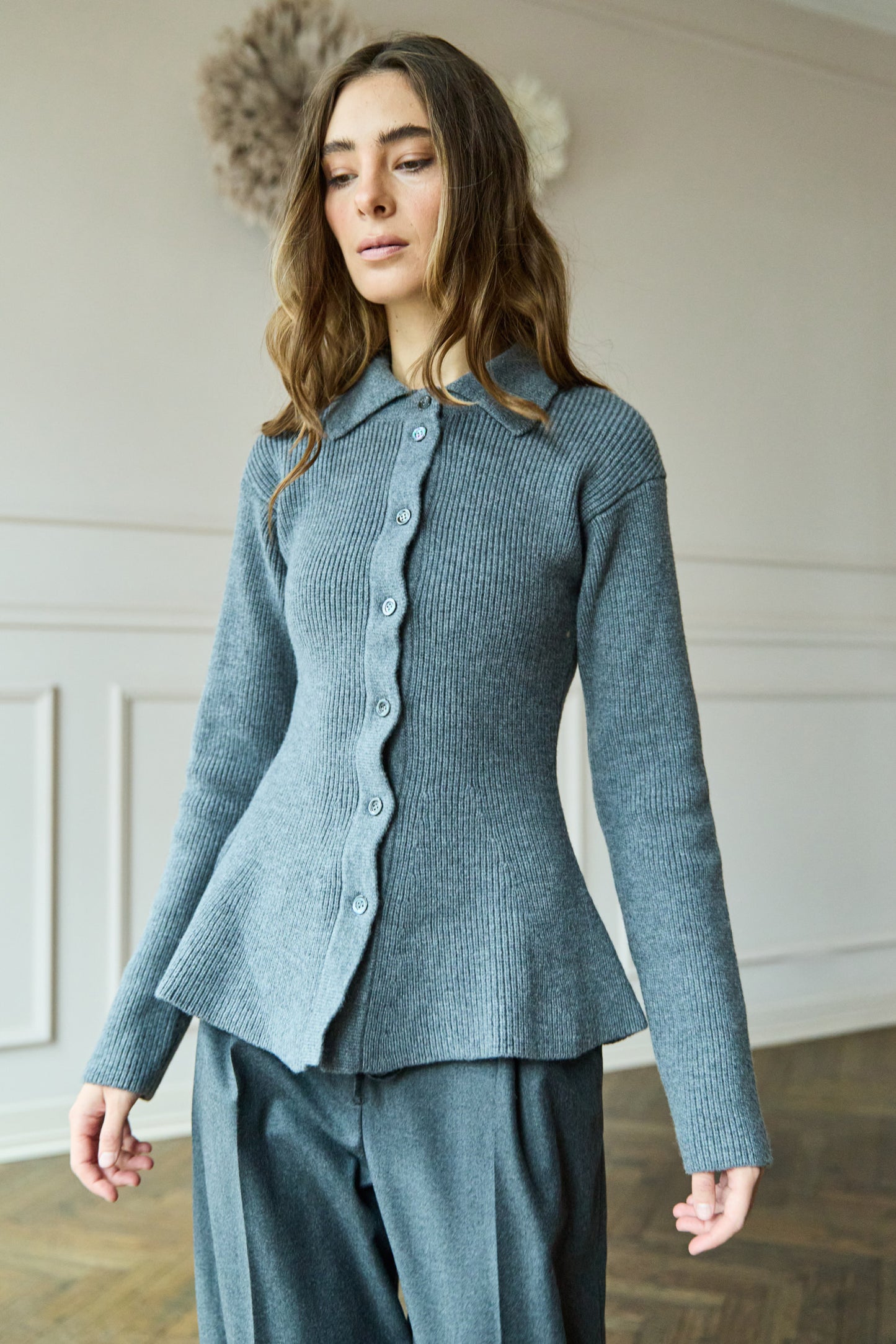 
                  
                    Waisted Cardigan Grey
                  
                