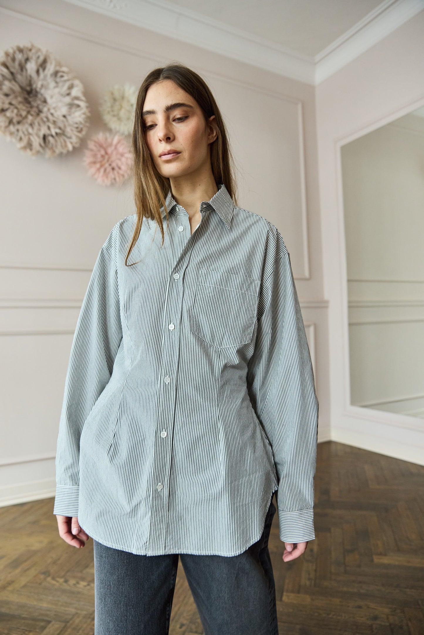 Agolde Cinch Shirt Windley Stripe 