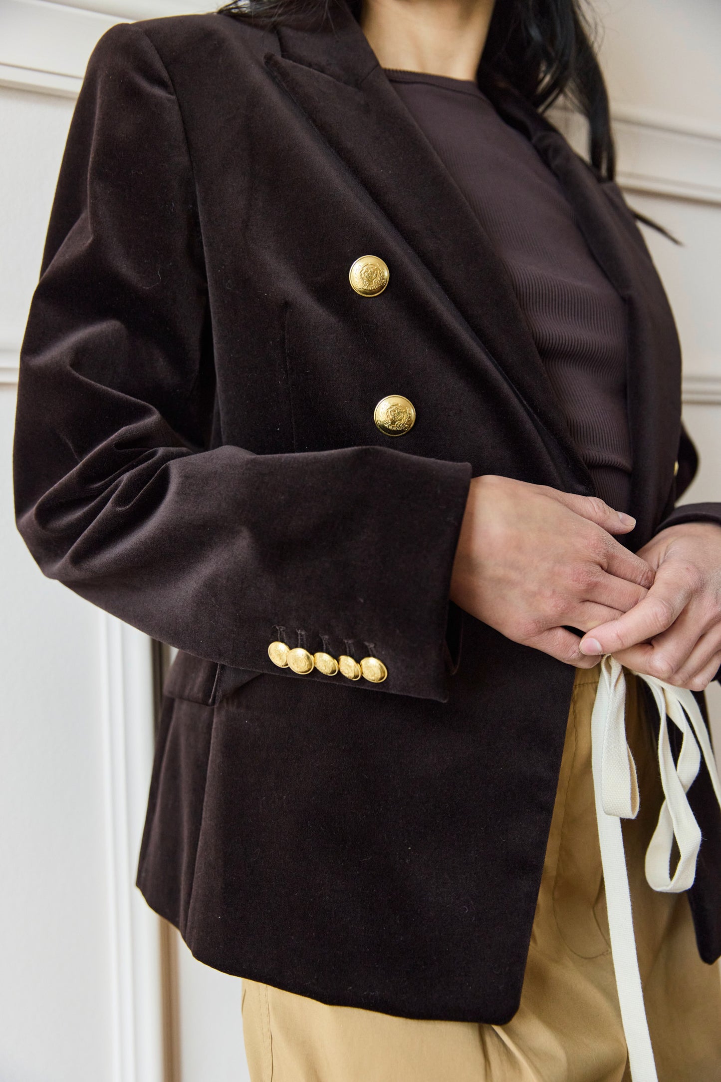 
                  
                    Chelsea Velvet Blazer Chocolate
                  
                