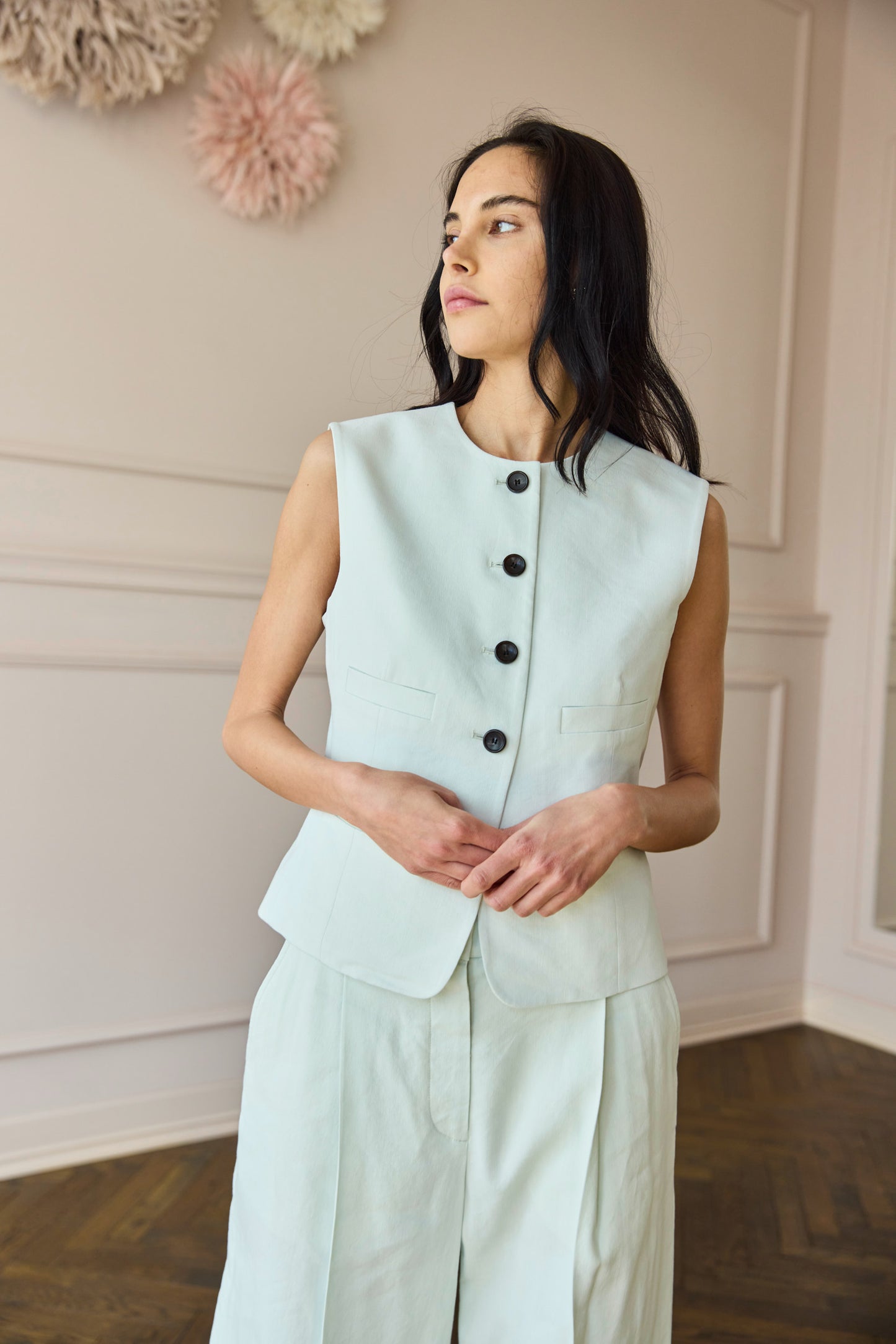 
                  
                    Georgie Vest Pale Mint
                  
                