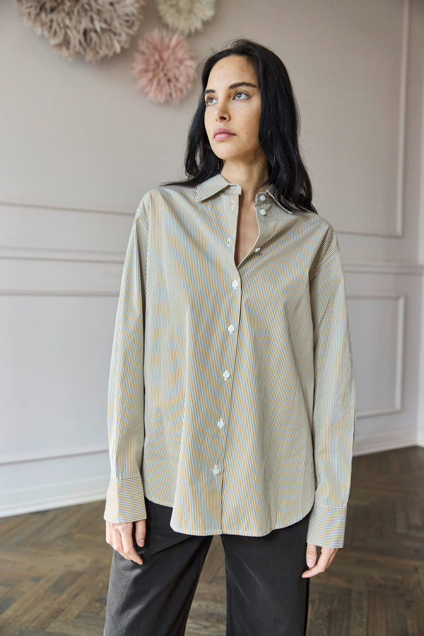 Mason Relaxed Cotton Stripe Shirt