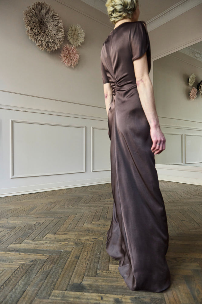 
                  
                    A.L.C. Nadia Satin Gown Chocolate Plum
                  
                