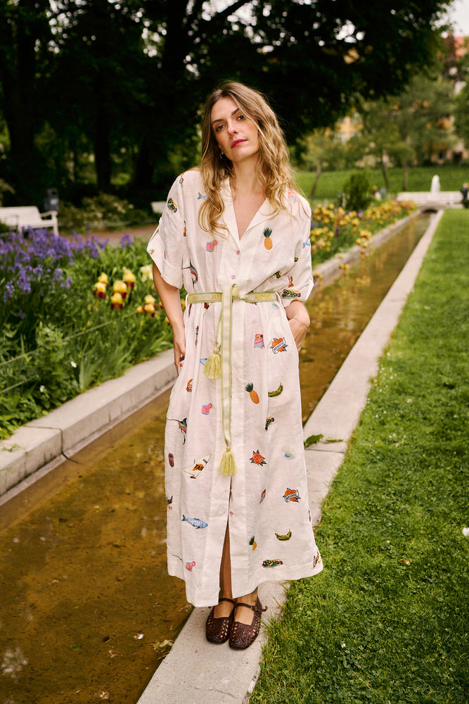 
                  
                    Alémais Embroidered Marlin Dress White
                  
                