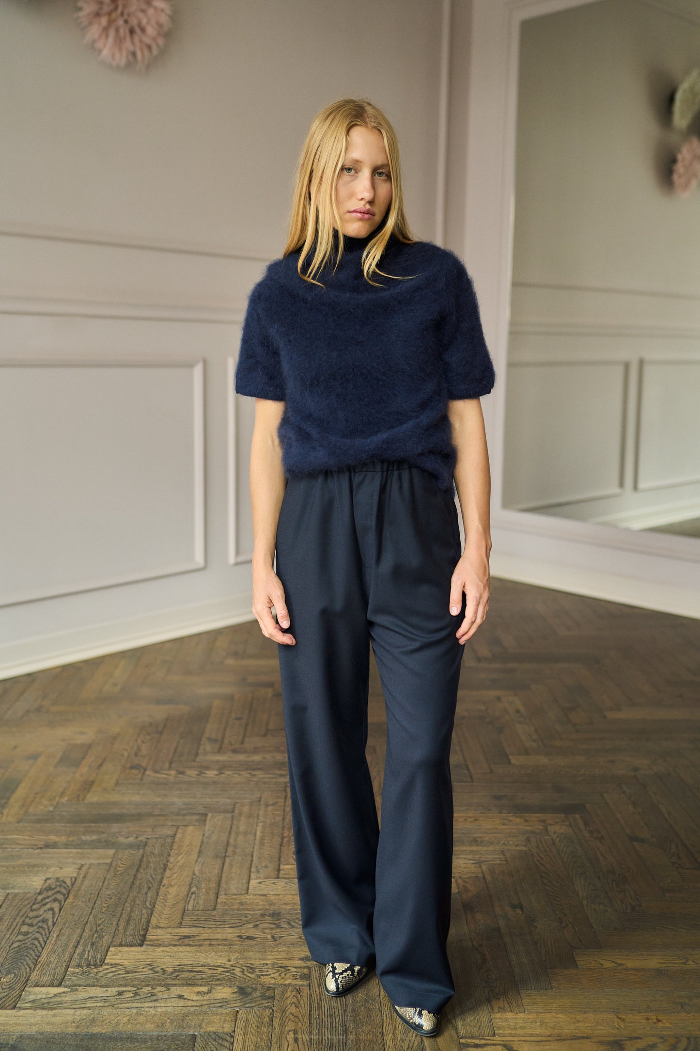 
                  
                    Brushed Short Sleeve Turtleneck Navy
                  
                