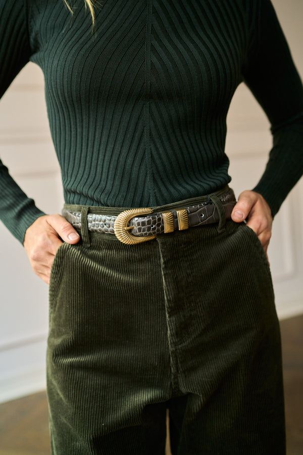 Belt Cinta Croco Antracite