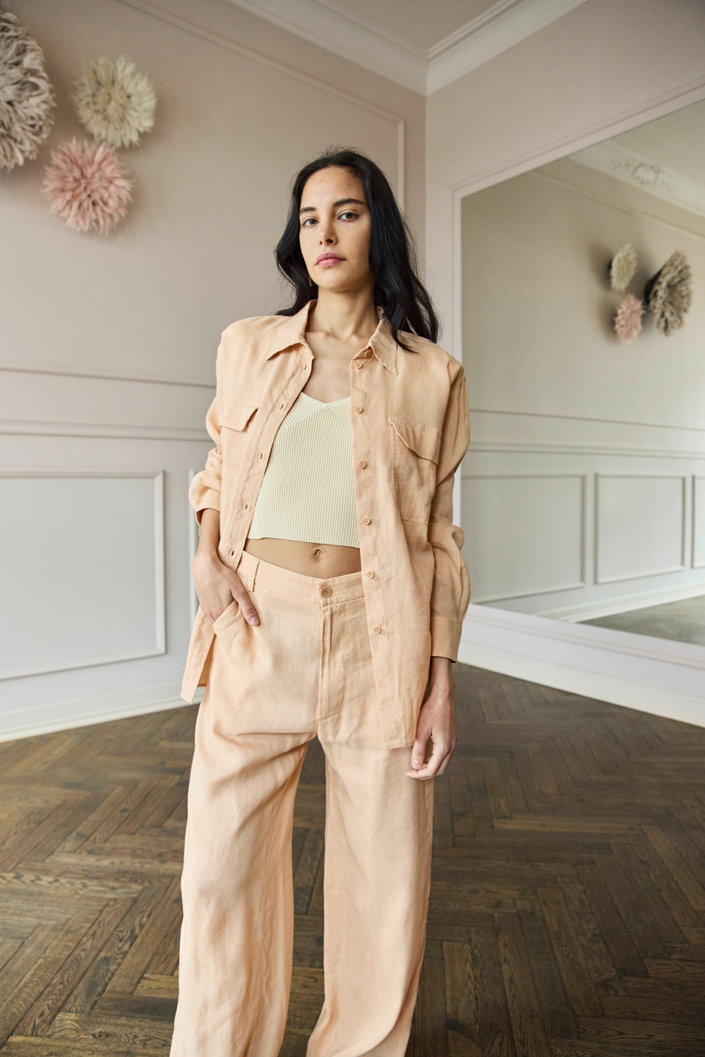 
                  
                    Lezier Linen Shirt Pesca
                  
                