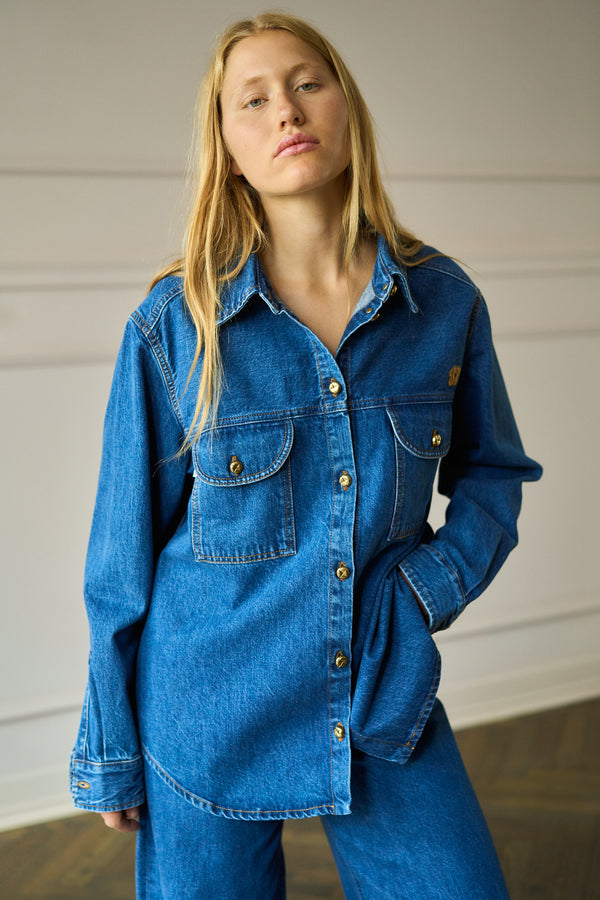 Nariida Berber Shirt Sapphire