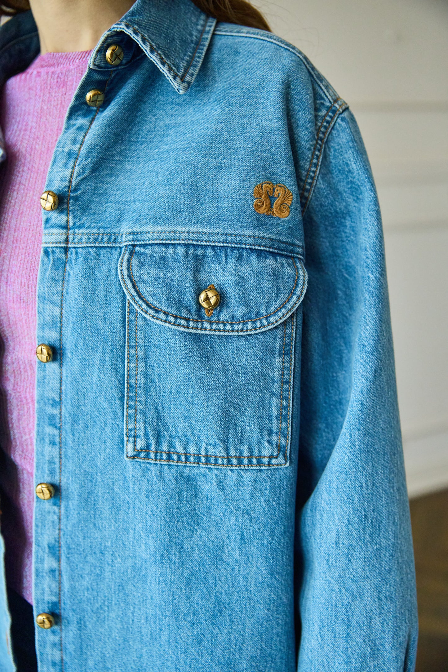 
                  
                    Blazé Milano Denim Shirt
                  
                