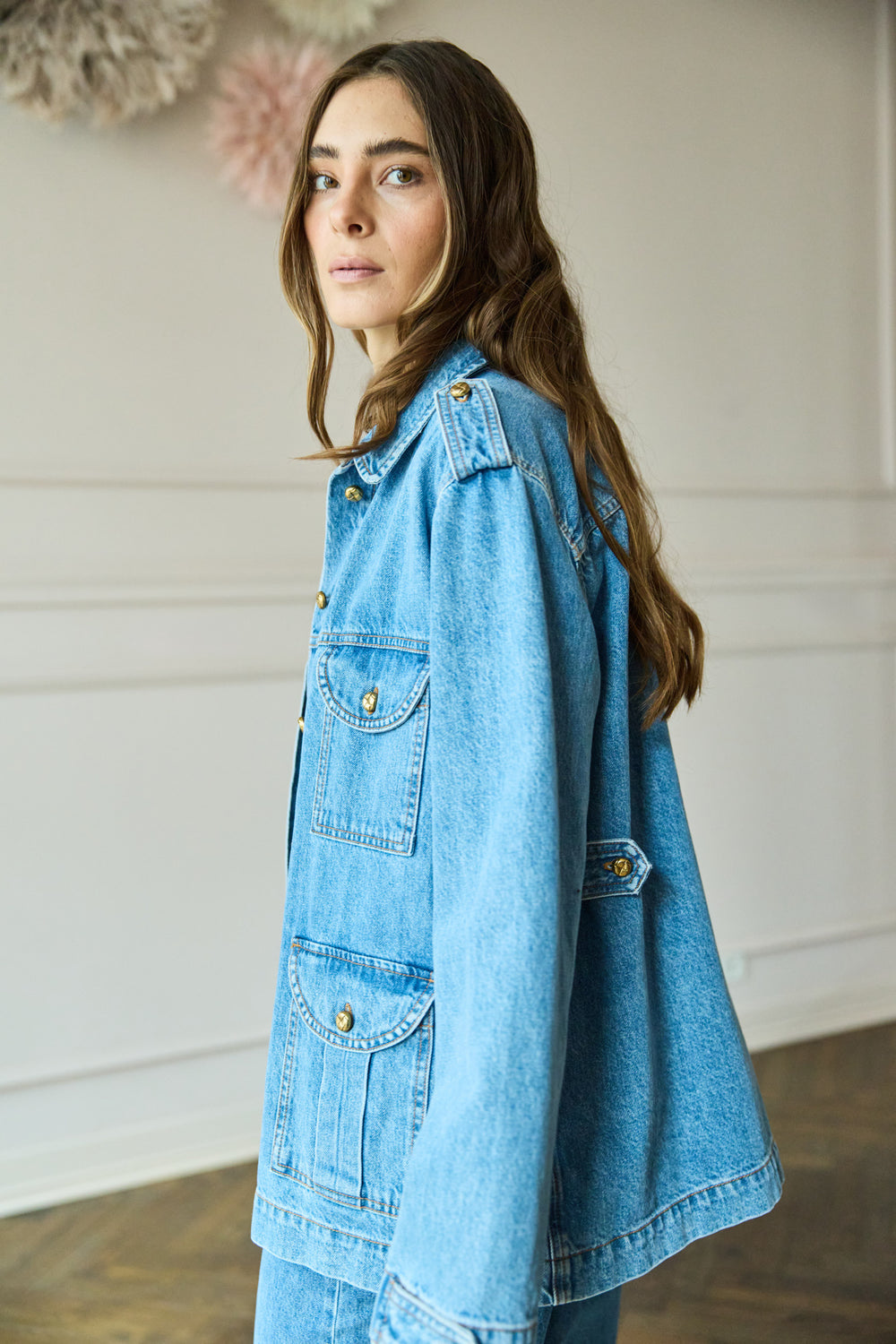Blazé Milano Sahariana Nariida Denim Jacket – APRIL FIRST