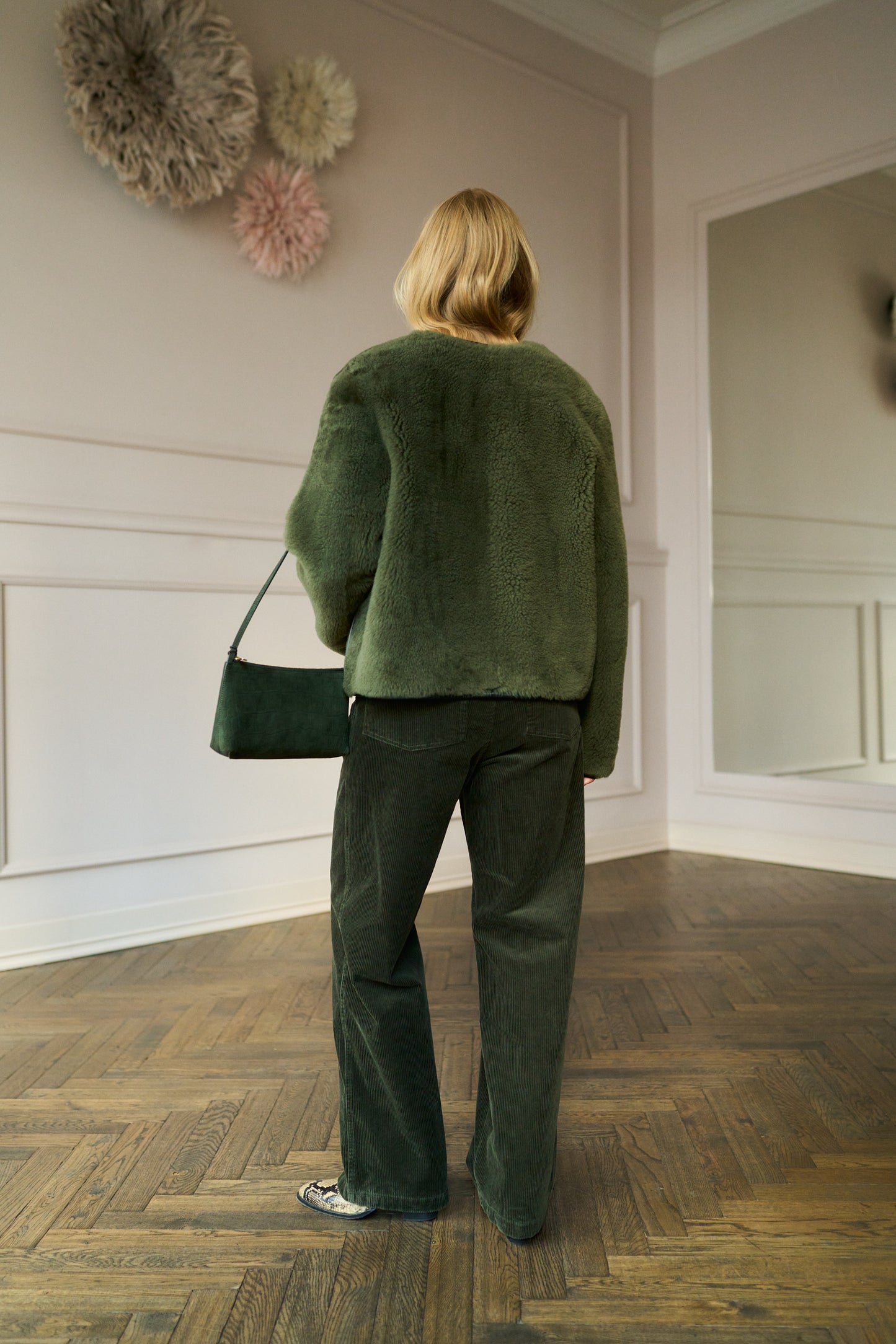 
                  
                    Bolero Jacket Shearling Green
                  
                