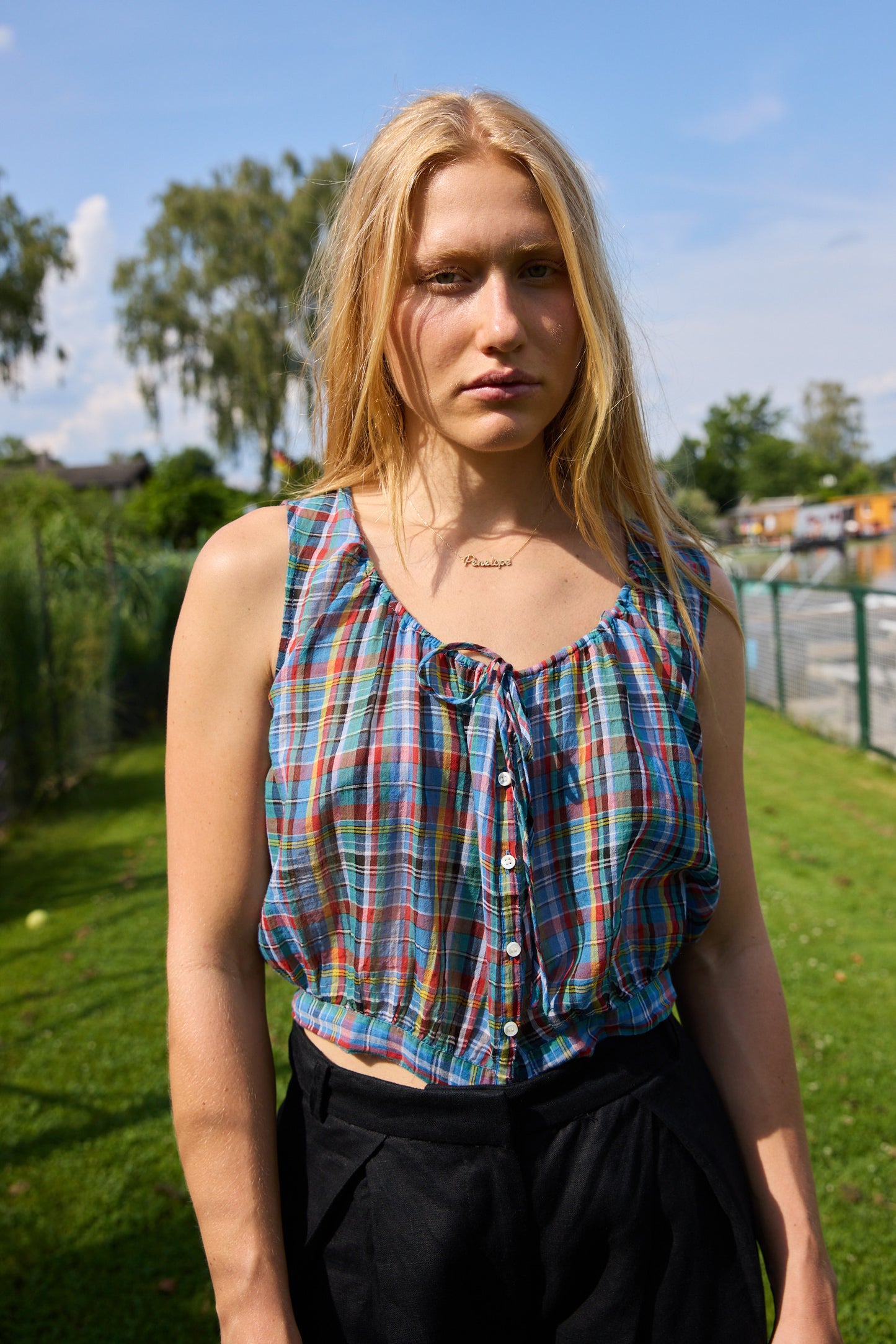 
                  
                    Theo Top Alderbrook Plaid
                  
                