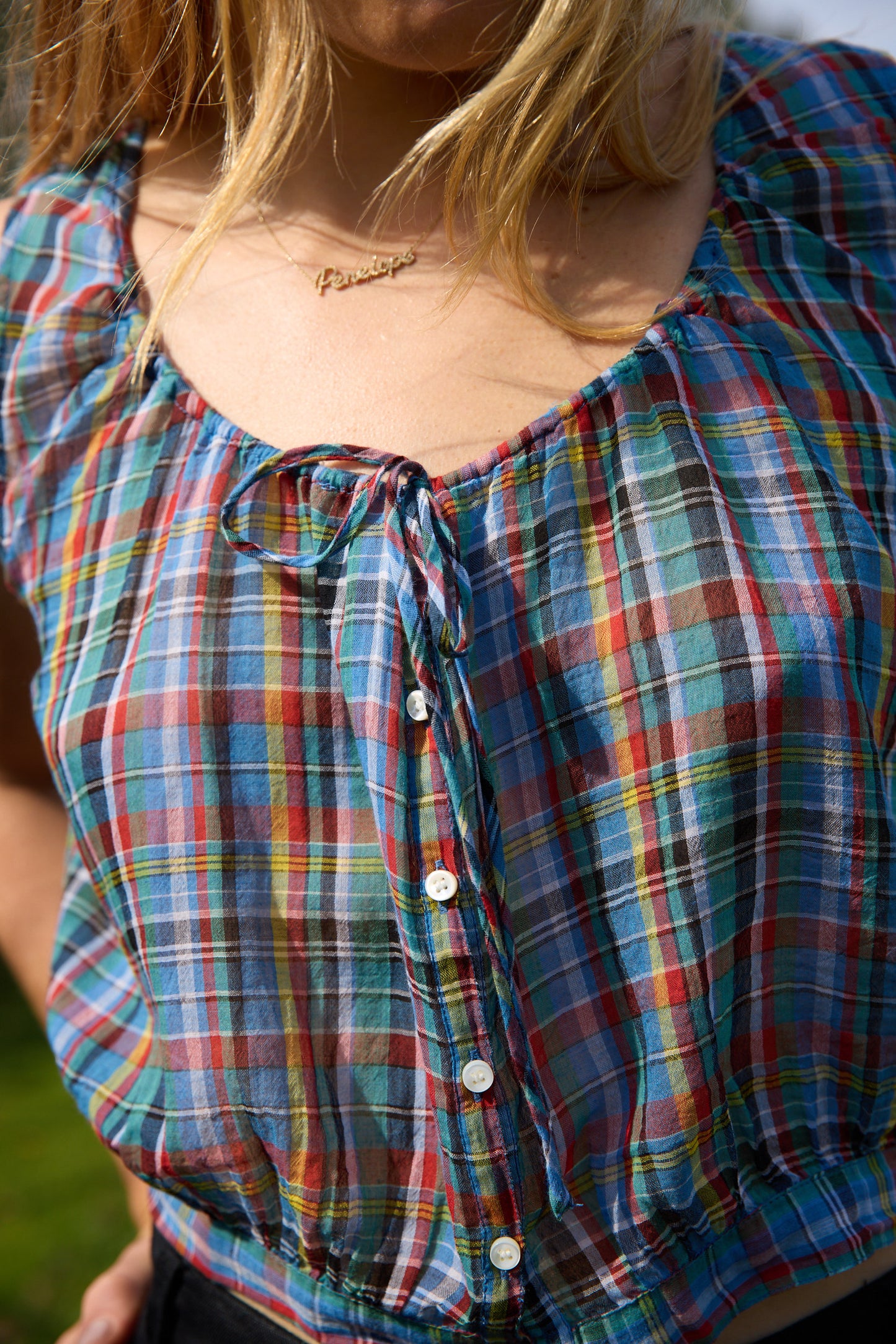 
                  
                    Theo Top Alderbrook Plaid
                  
                