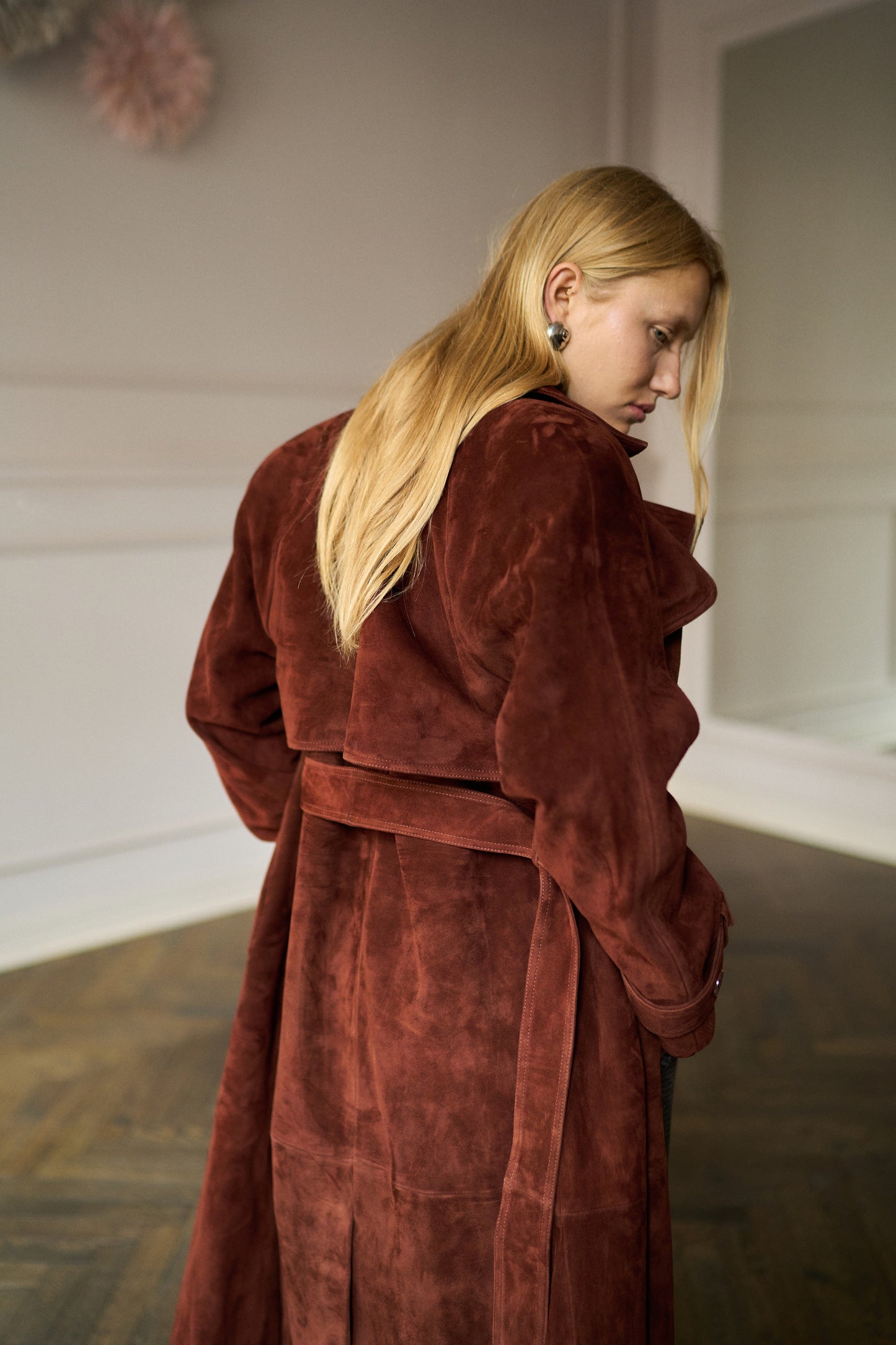 
                  
                    Corrin Suede Trenchcoat Brick
                  
                