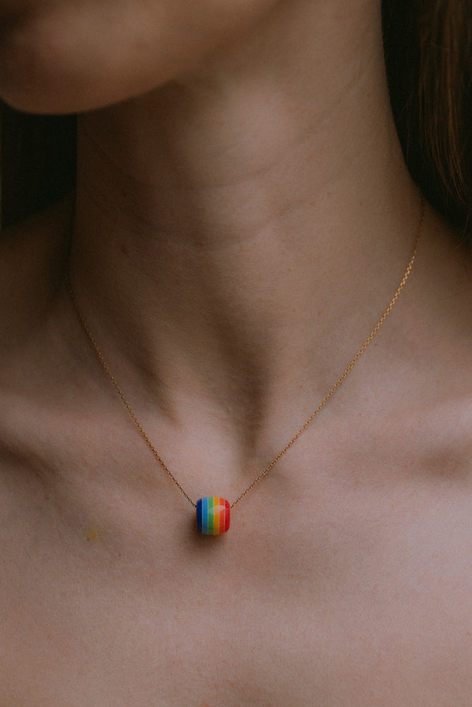 
                  
                    April First 14k Gold Rainbow Necklace Big
                  
                