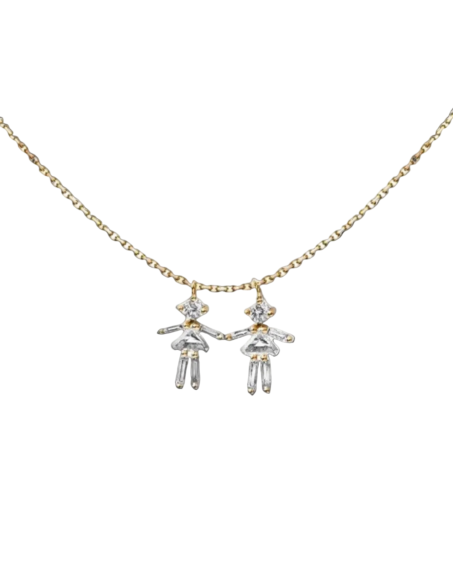 
                  
                    2 Little Ones 18k Gold Diamond Necklace
                  
                