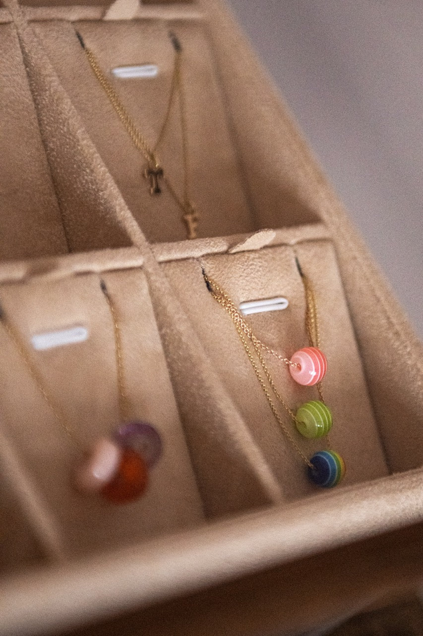 
                  
                    April First 14k Gold Rainbow Necklace
                  
                